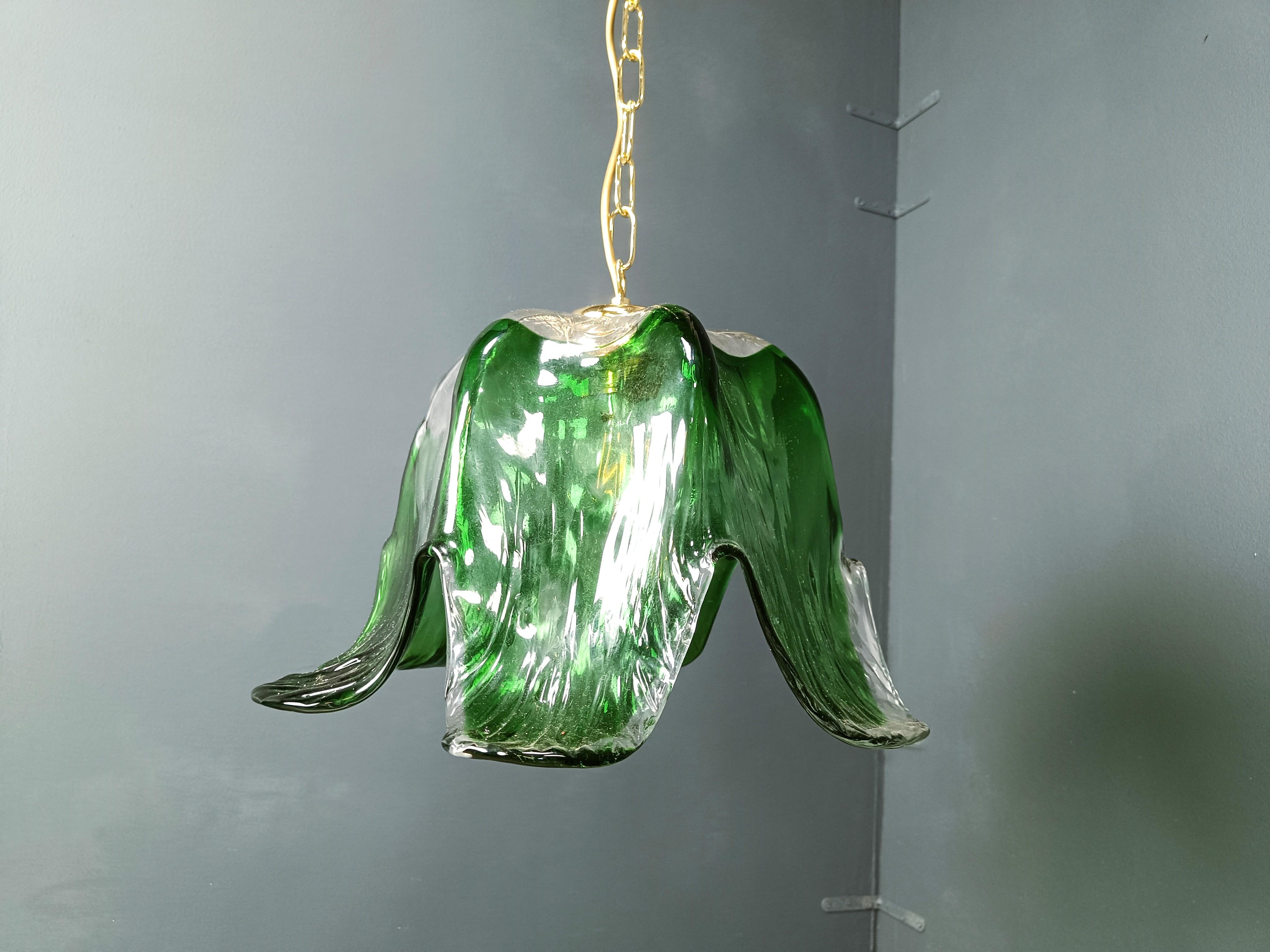Lampada a sospensione in vetro di Murano vintage, per Mazzega Murano, anni '60 in vendita 4