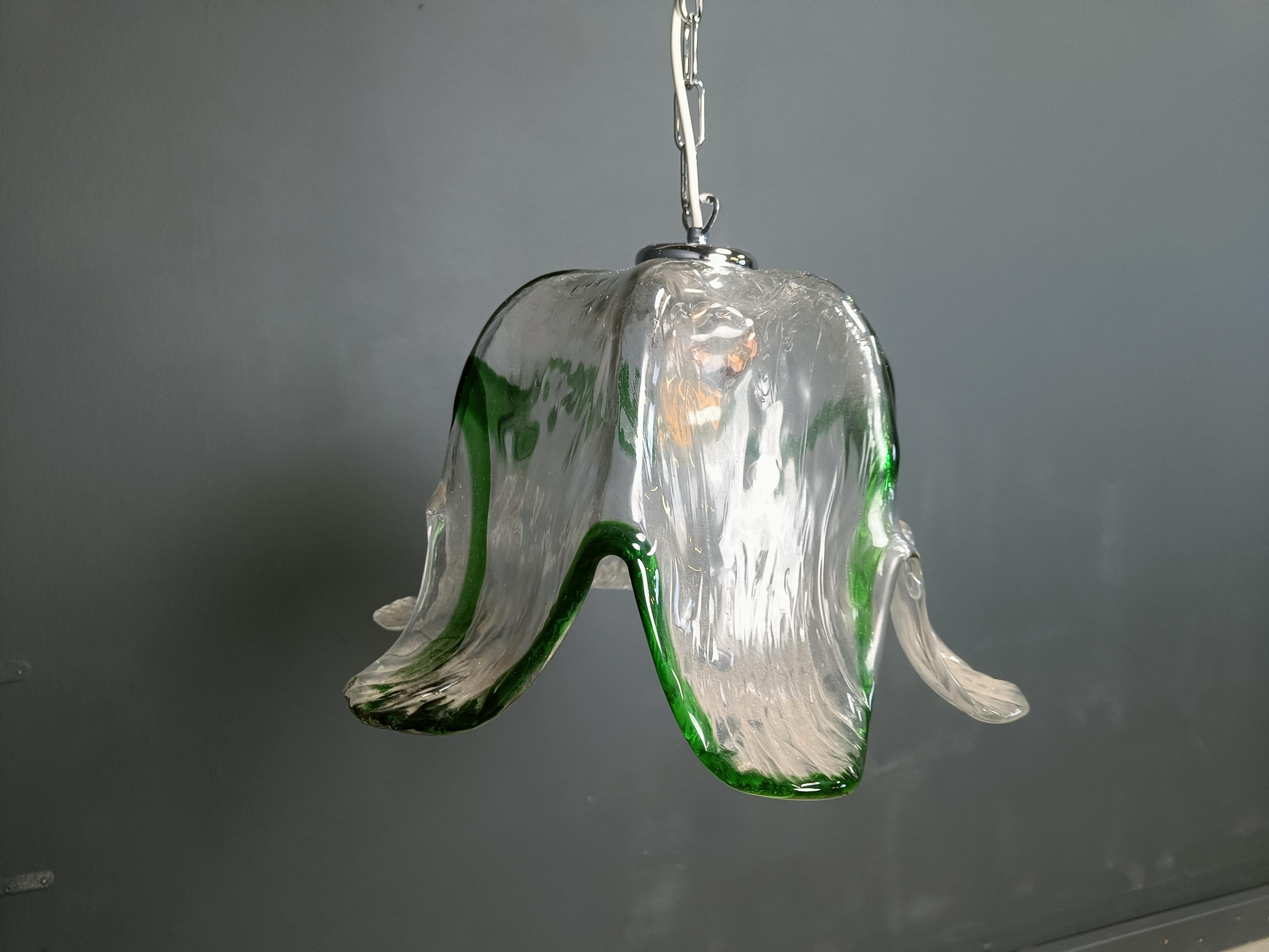 Lampada a sospensione in vetro di Murano vintage, per Mazzega Murano, anni '60 in vendita 5