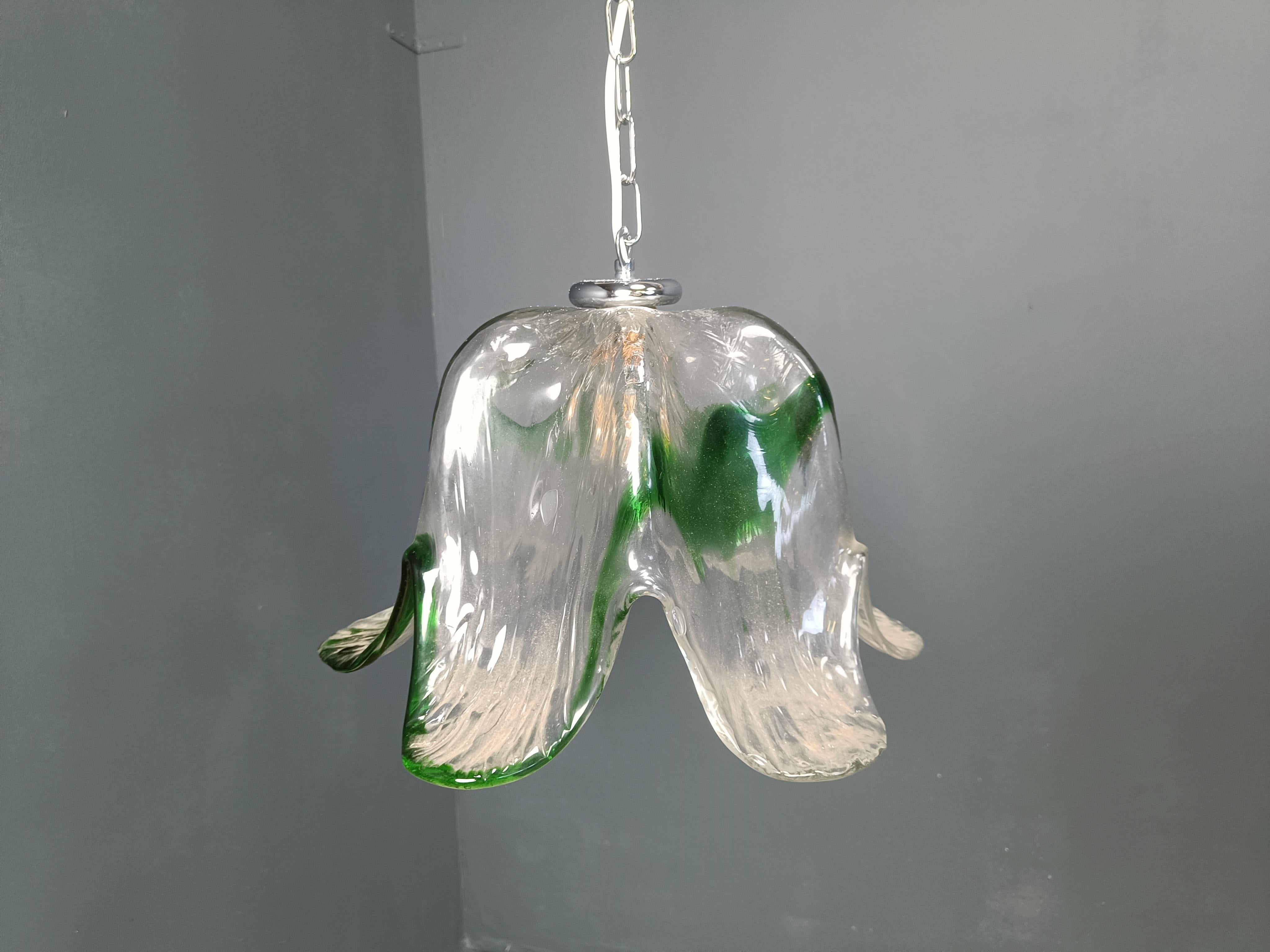 Lampada a sospensione in vetro di Murano vintage, per Mazzega Murano, anni '60 in vendita 6