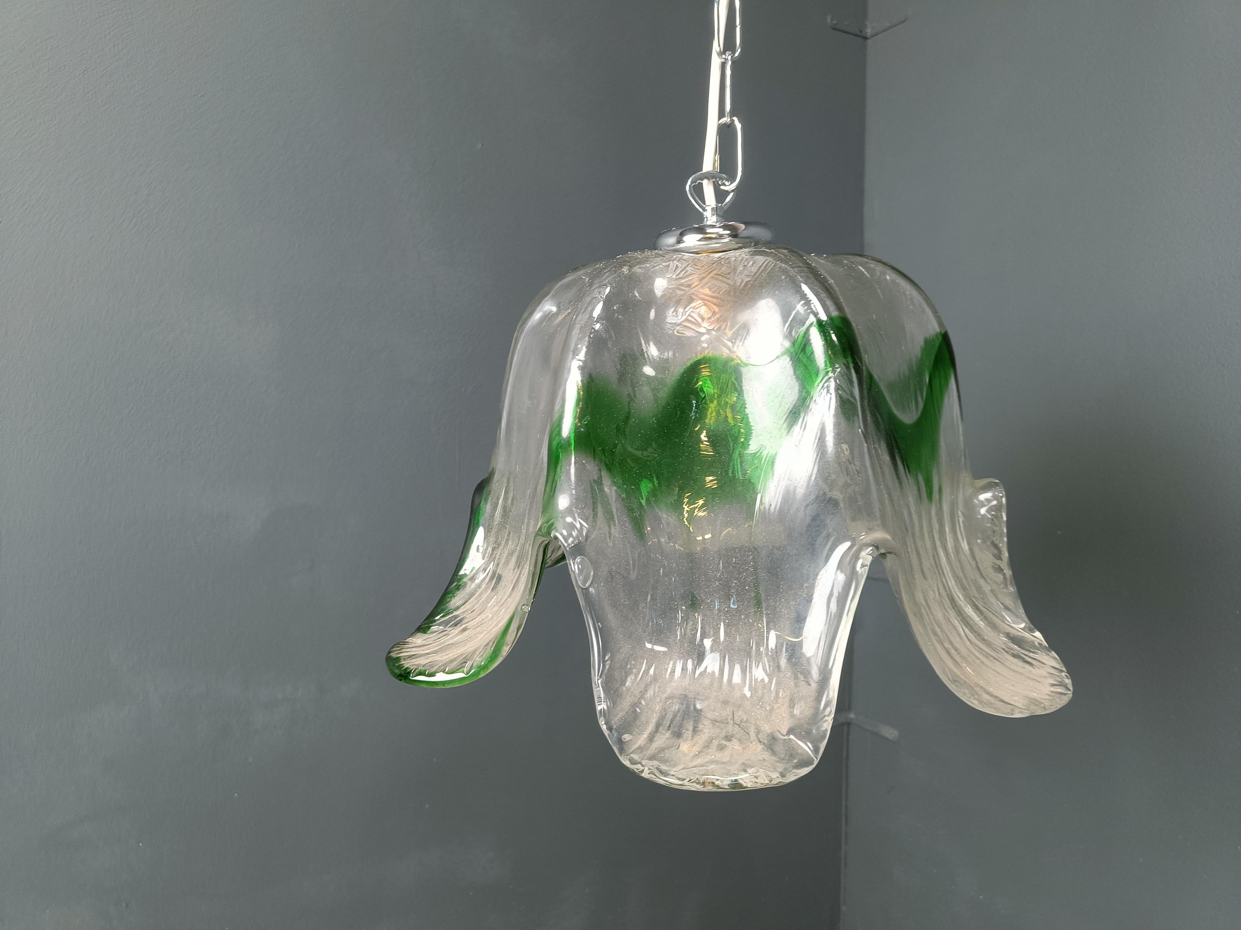 Lampada a sospensione in vetro di Murano vintage, per Mazzega Murano, anni '60 in vendita 8