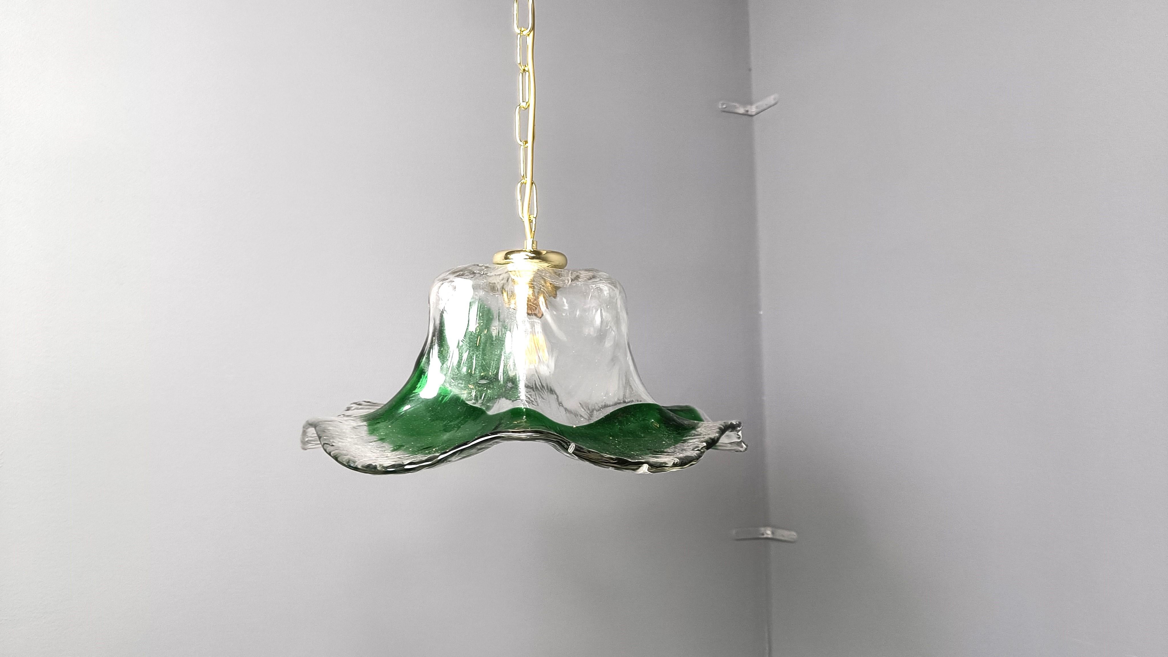 Mid-Century moderno Lampada a sospensione in vetro di Murano vintage, per Mazzega Murano, anni '60 in vendita