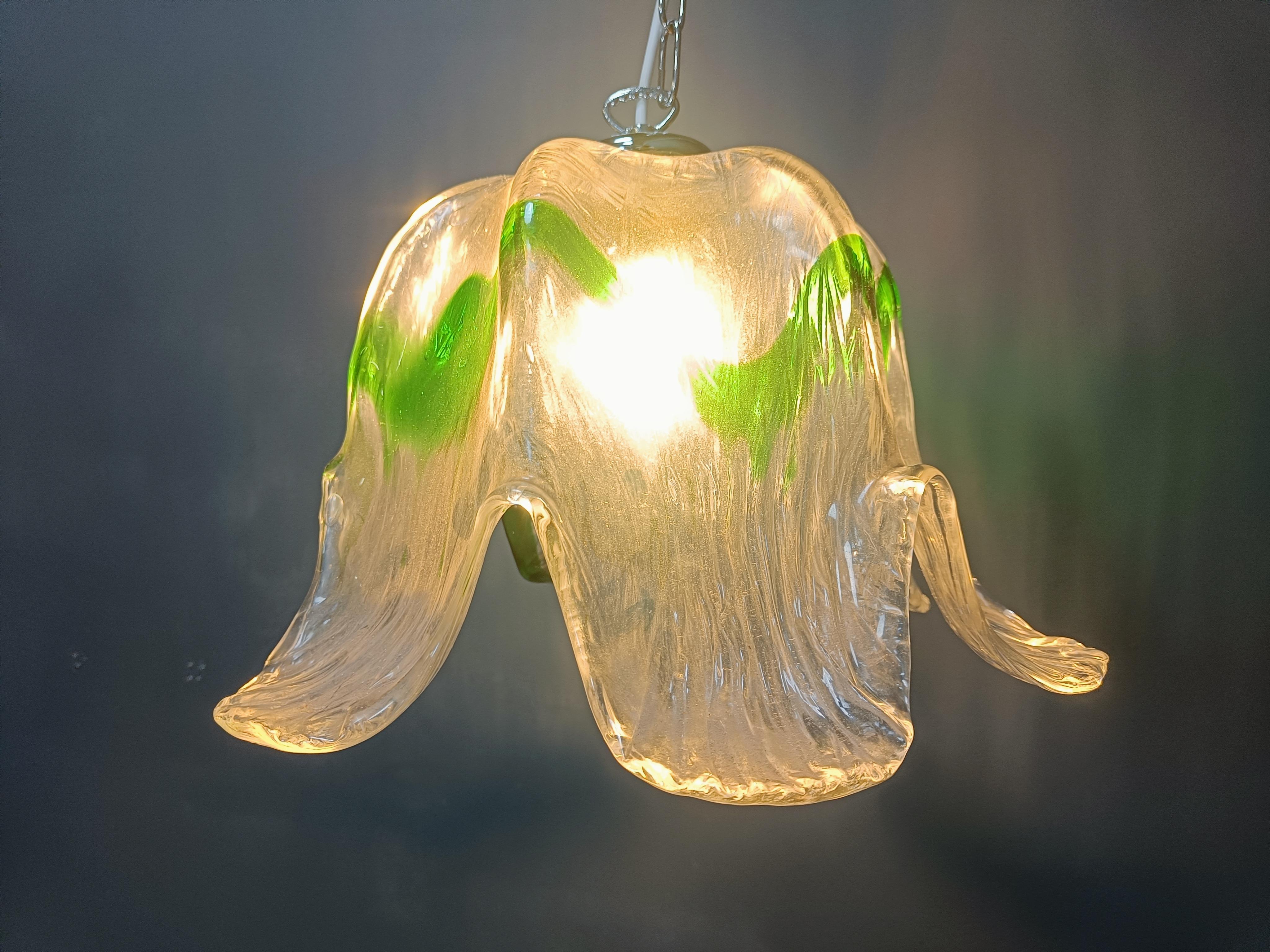 Mid-Century moderno Lampada a sospensione in vetro di Murano vintage, per Mazzega Murano, anni '60 in vendita