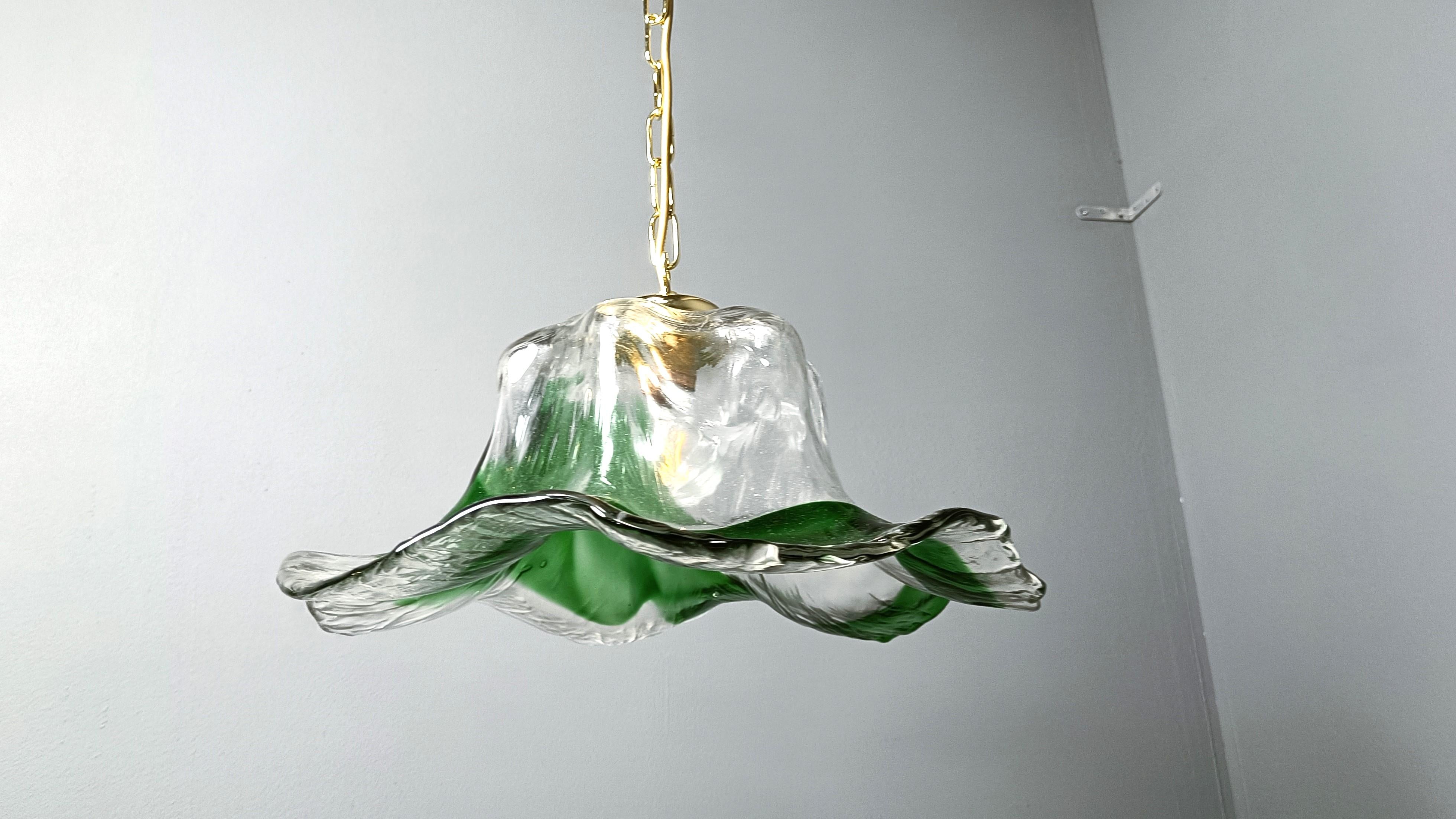 Italiano Lampada a sospensione in vetro di Murano vintage, per Mazzega Murano, anni '60 in vendita