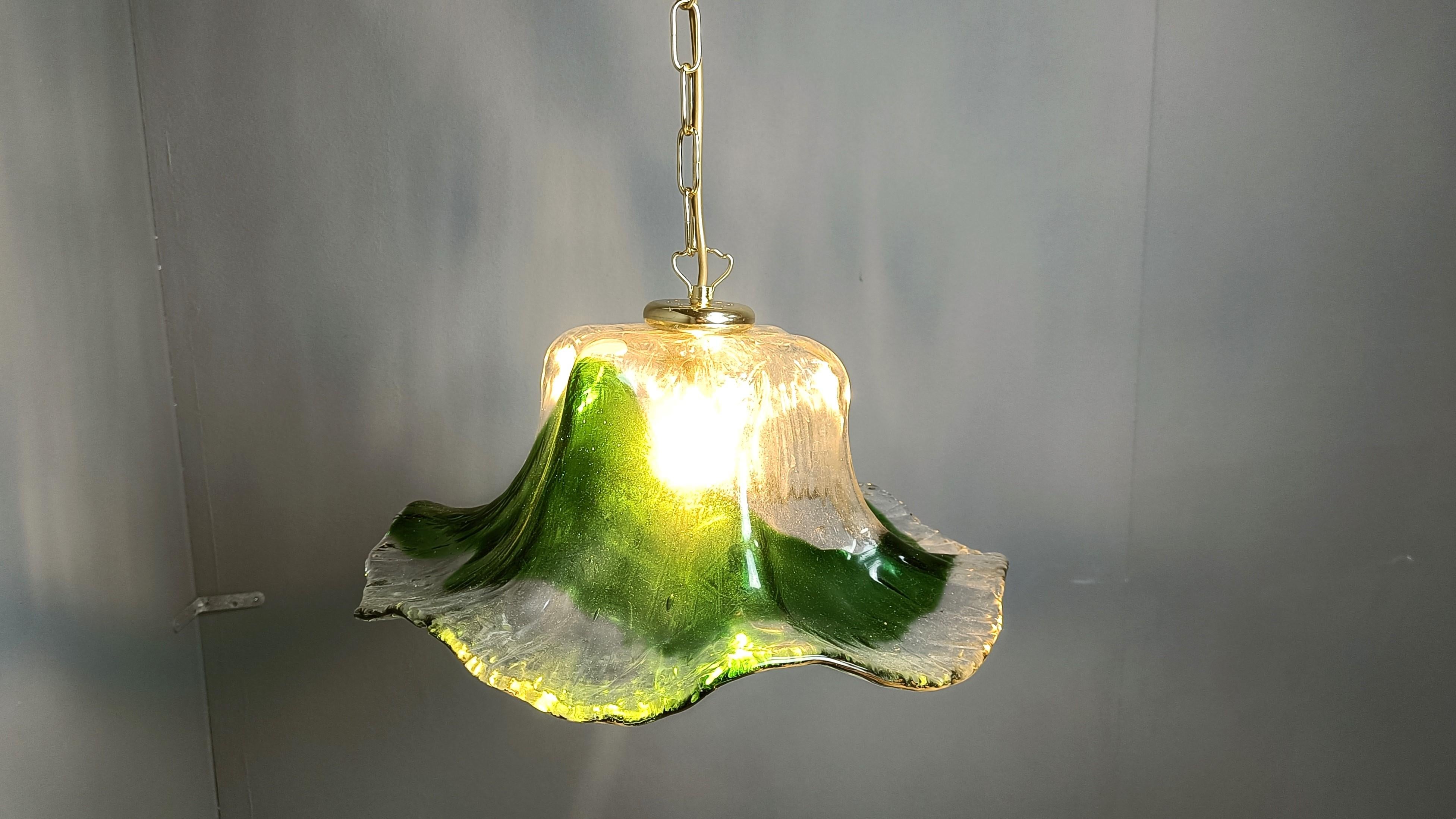 Lampada a sospensione in vetro di Murano vintage, per Mazzega Murano, anni '60 in vendita 1
