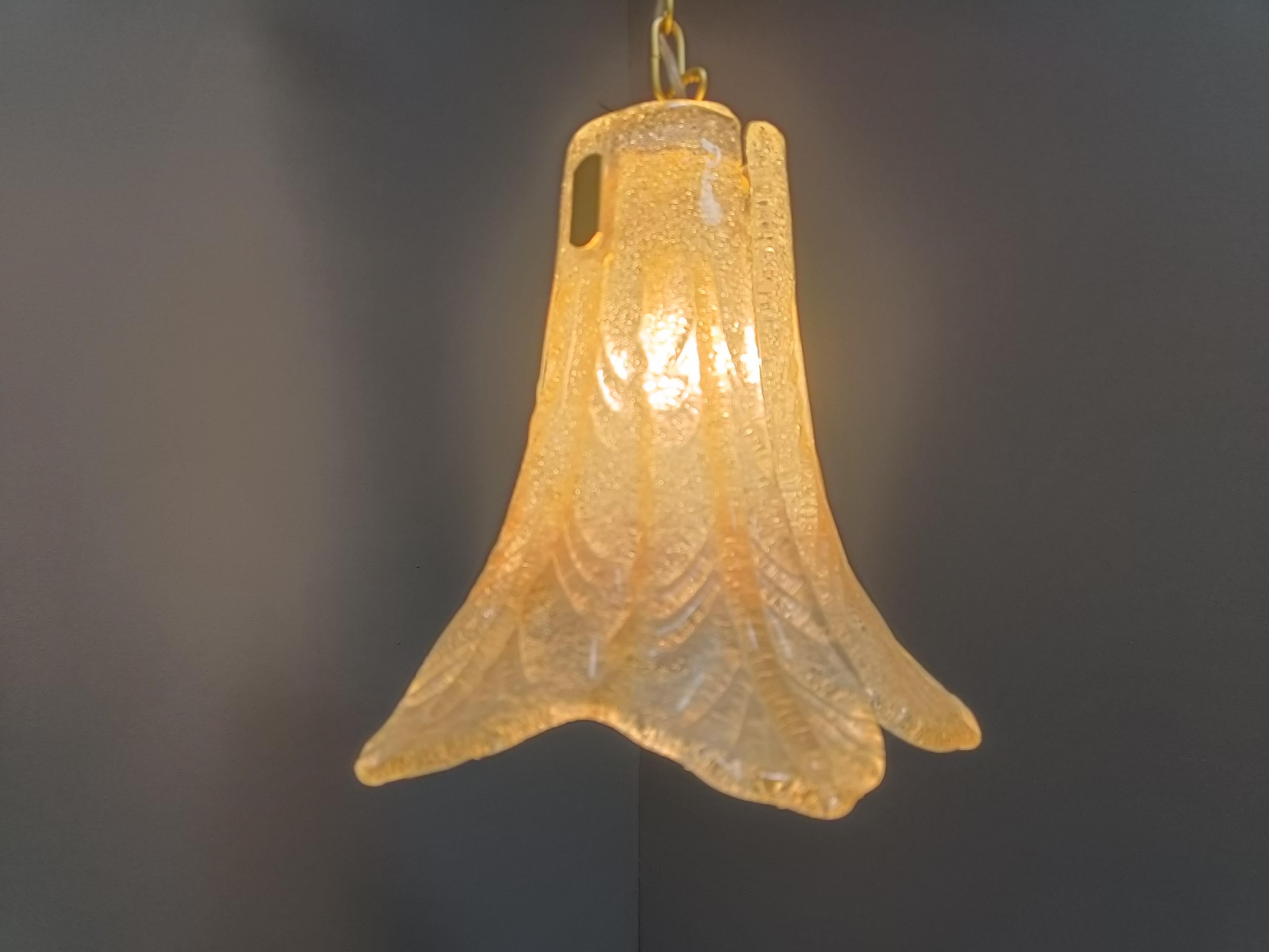 Vintage murano glass pendant light, for Mazzega, 1960s 1