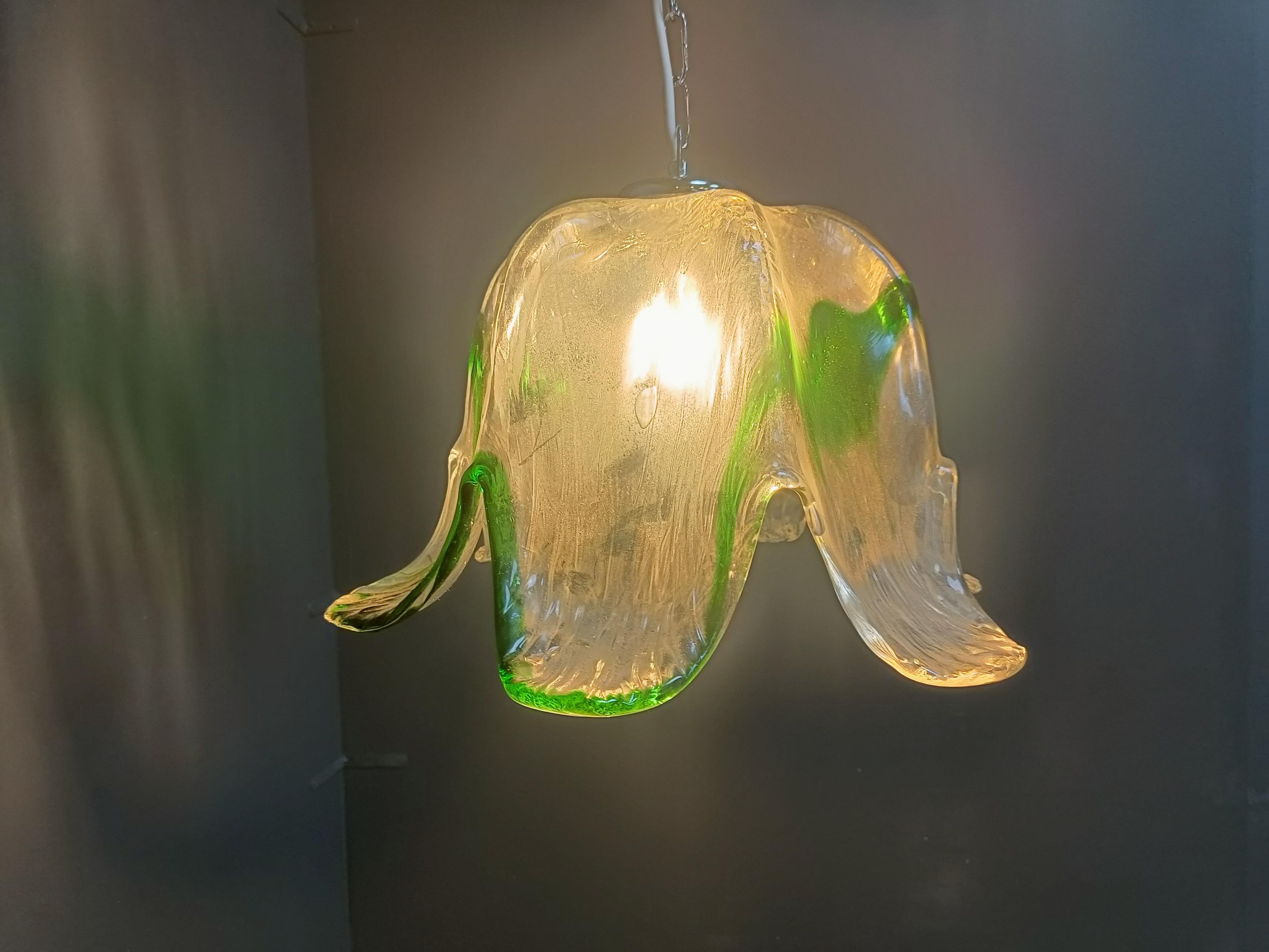 Lampada a sospensione in vetro di Murano vintage, per Mazzega Murano, anni '60 in vendita 1
