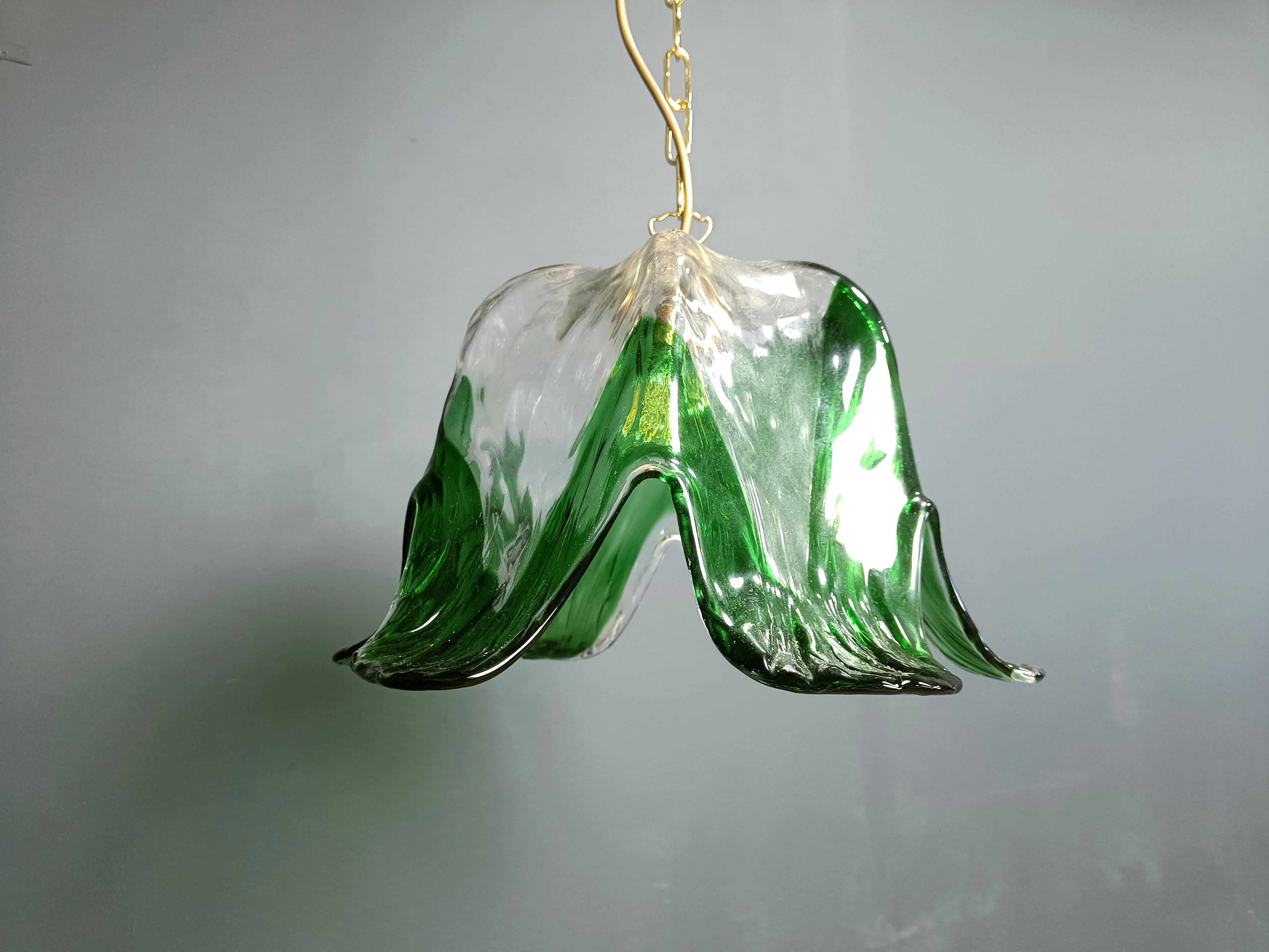 Lampada a sospensione in vetro di Murano vintage, per Mazzega Murano, anni '60 in vendita 1