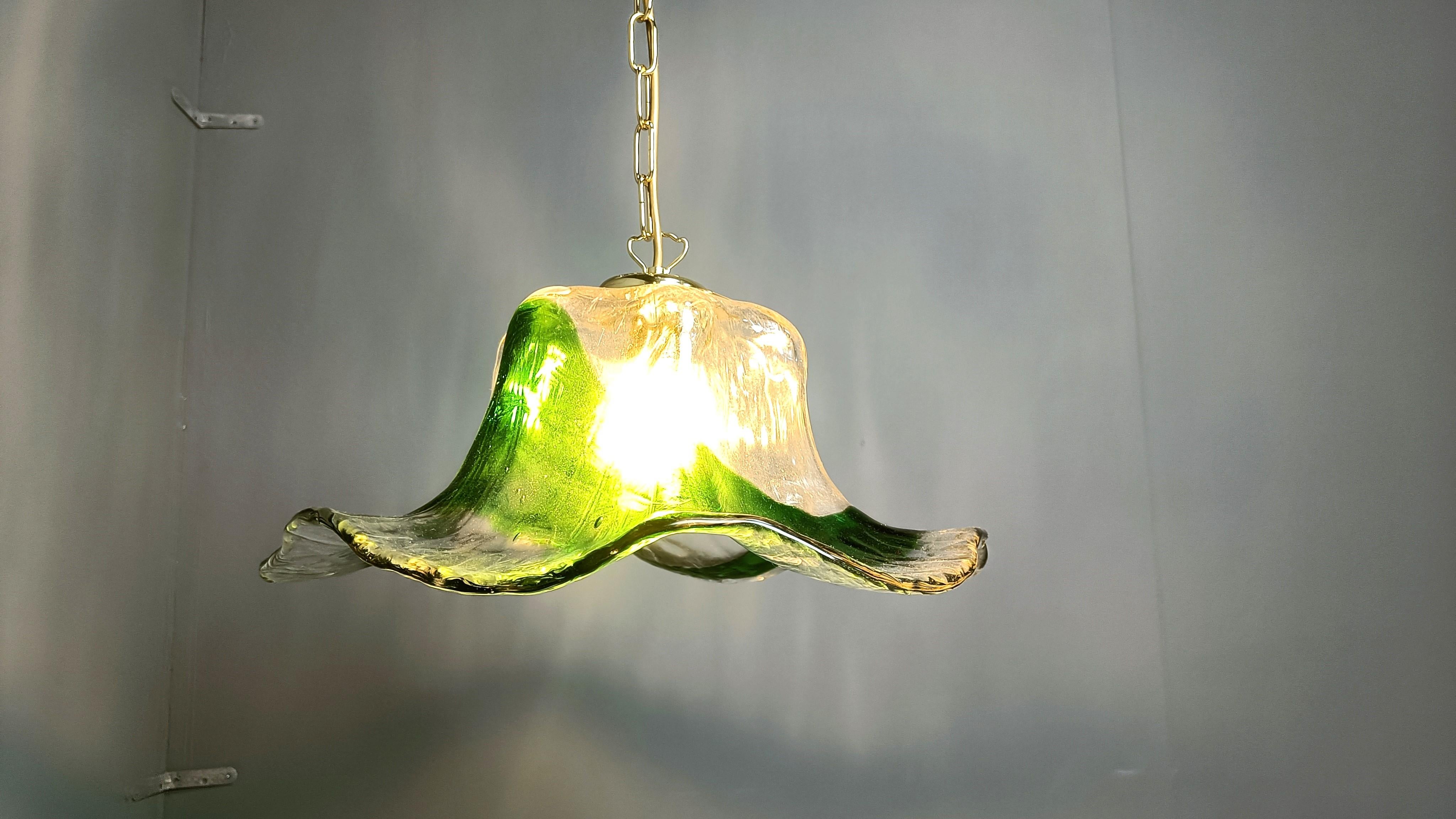 Lampada a sospensione in vetro di Murano vintage, per Mazzega Murano, anni '60 in vendita 2