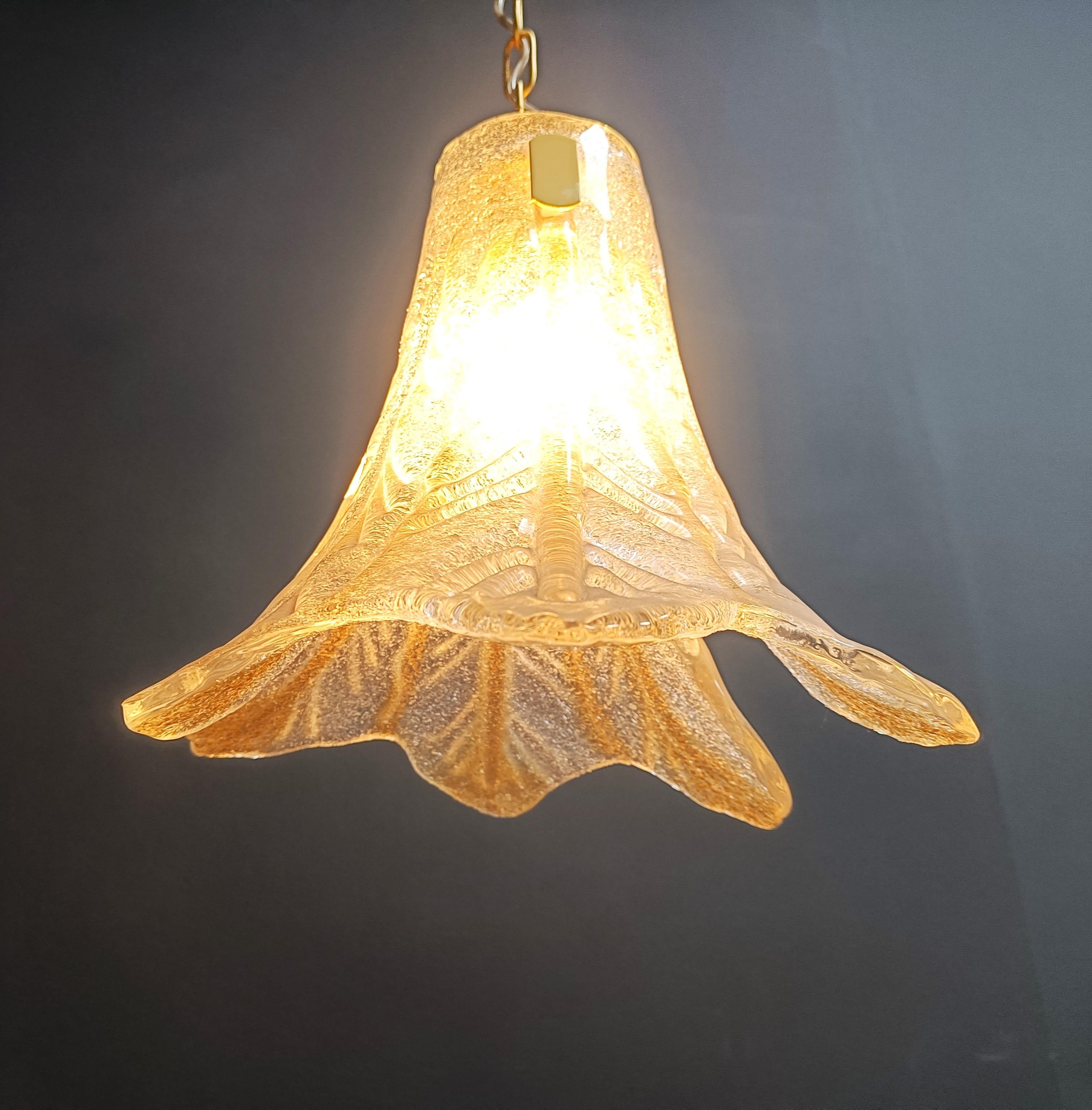 Vintage murano glass pendant light, for Mazzega, 1960s 2