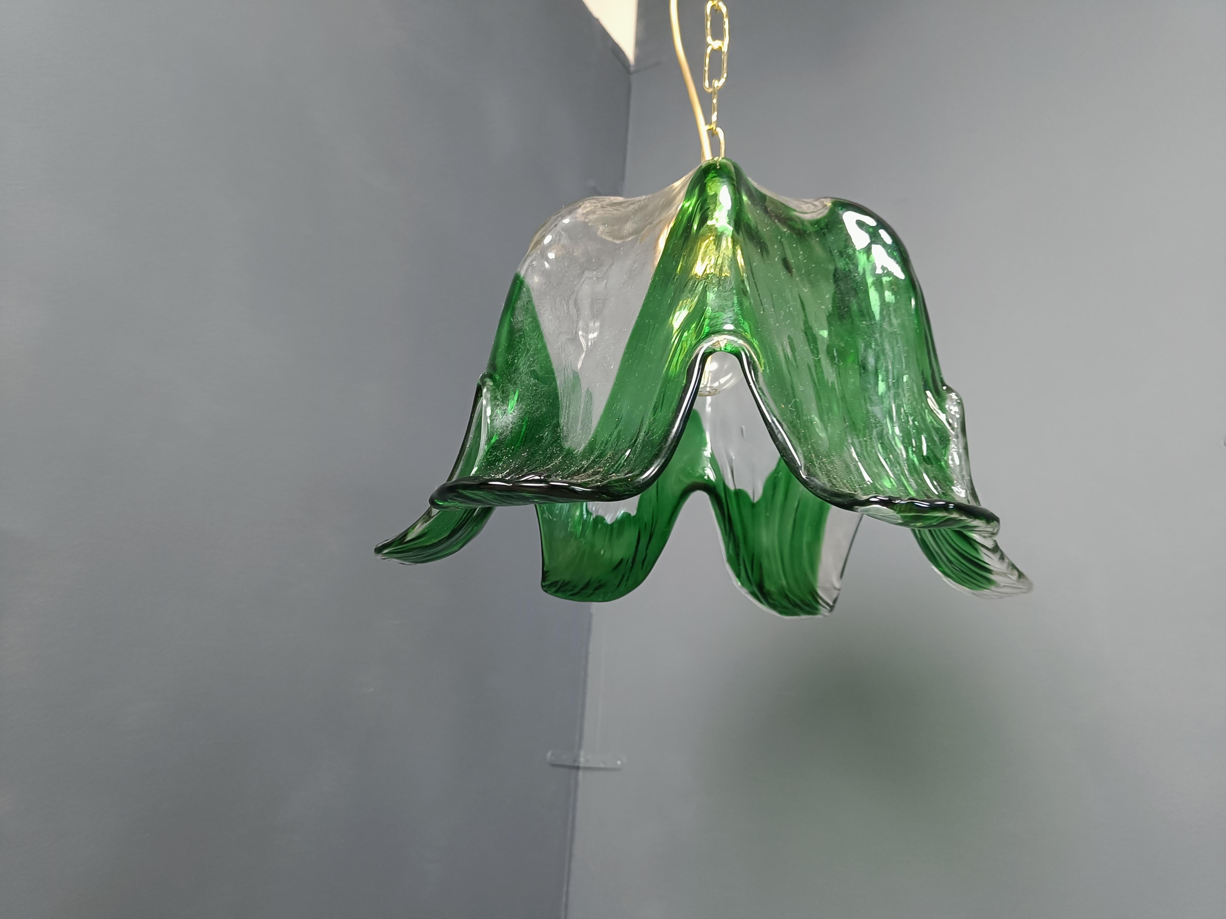 Lampada a sospensione in vetro di Murano vintage, per Mazzega Murano, anni '60 in vendita 2