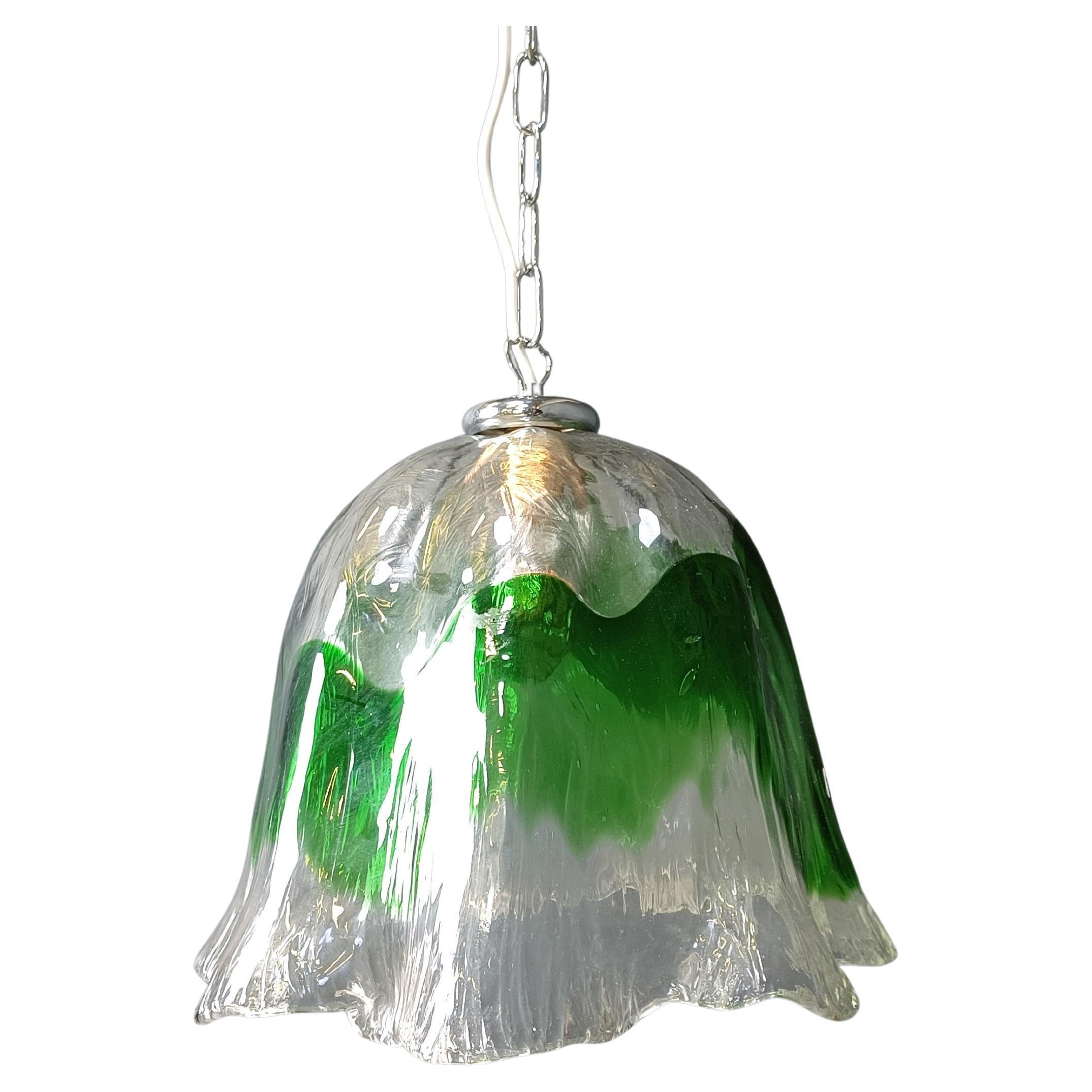 Suspension vintage en verre de Murano, pour Mazzega Murano, années 1960