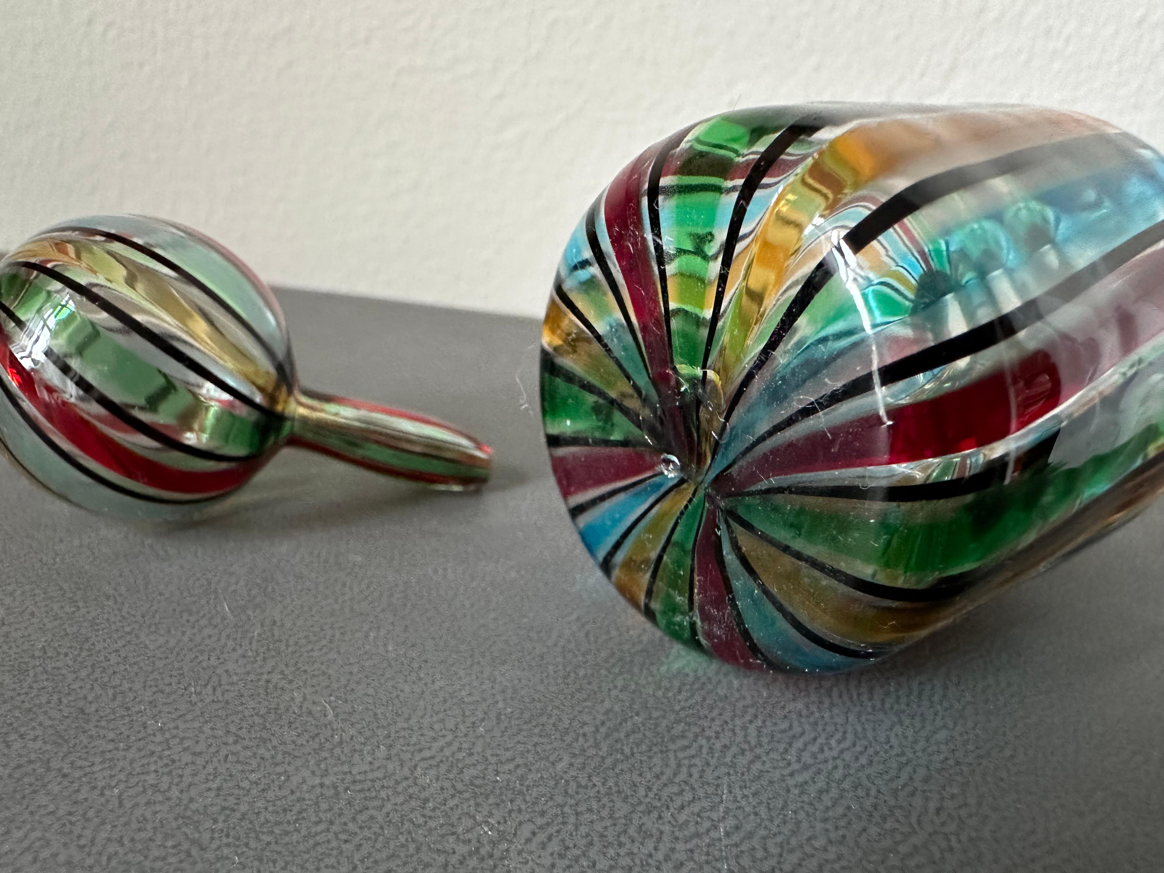 Mid-20th Century Vintage Murano Glass Perfume Bottle, 1950s – Handcrafted Italian Art Glass For Sale