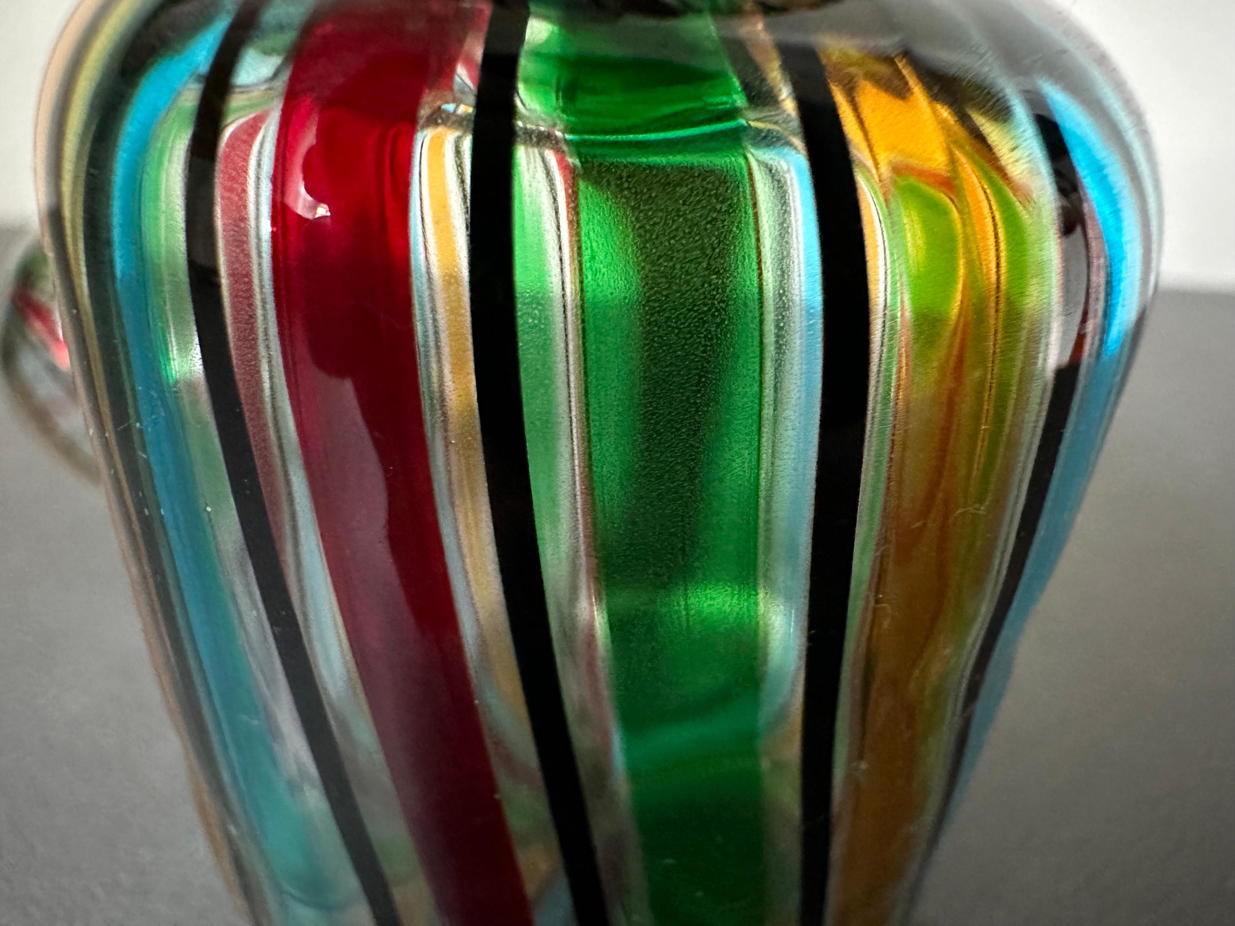 Vintage Murano Glass Perfume Bottle, 1950s – Handcrafted Italian Art Glass For Sale 3