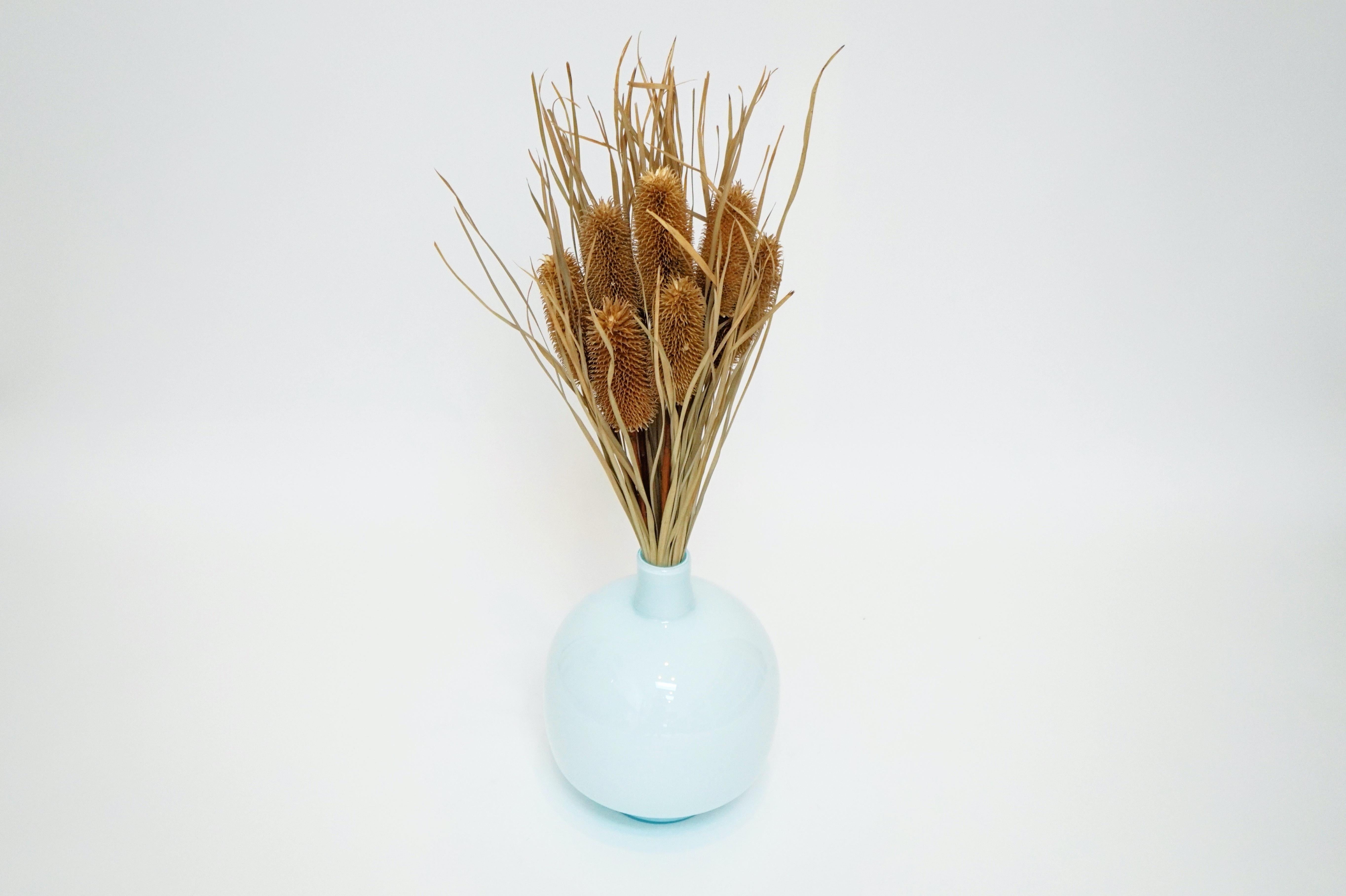 Italian Vintage Murano Glass Powder Blue Vase
