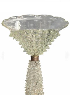 Vintage Murano Glass Rostrato Barovier and Toso Floor Lamp 1940s