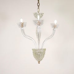 Vintage Murano Glass Rostrato Chandelier in the Manner of Ercole Barovier