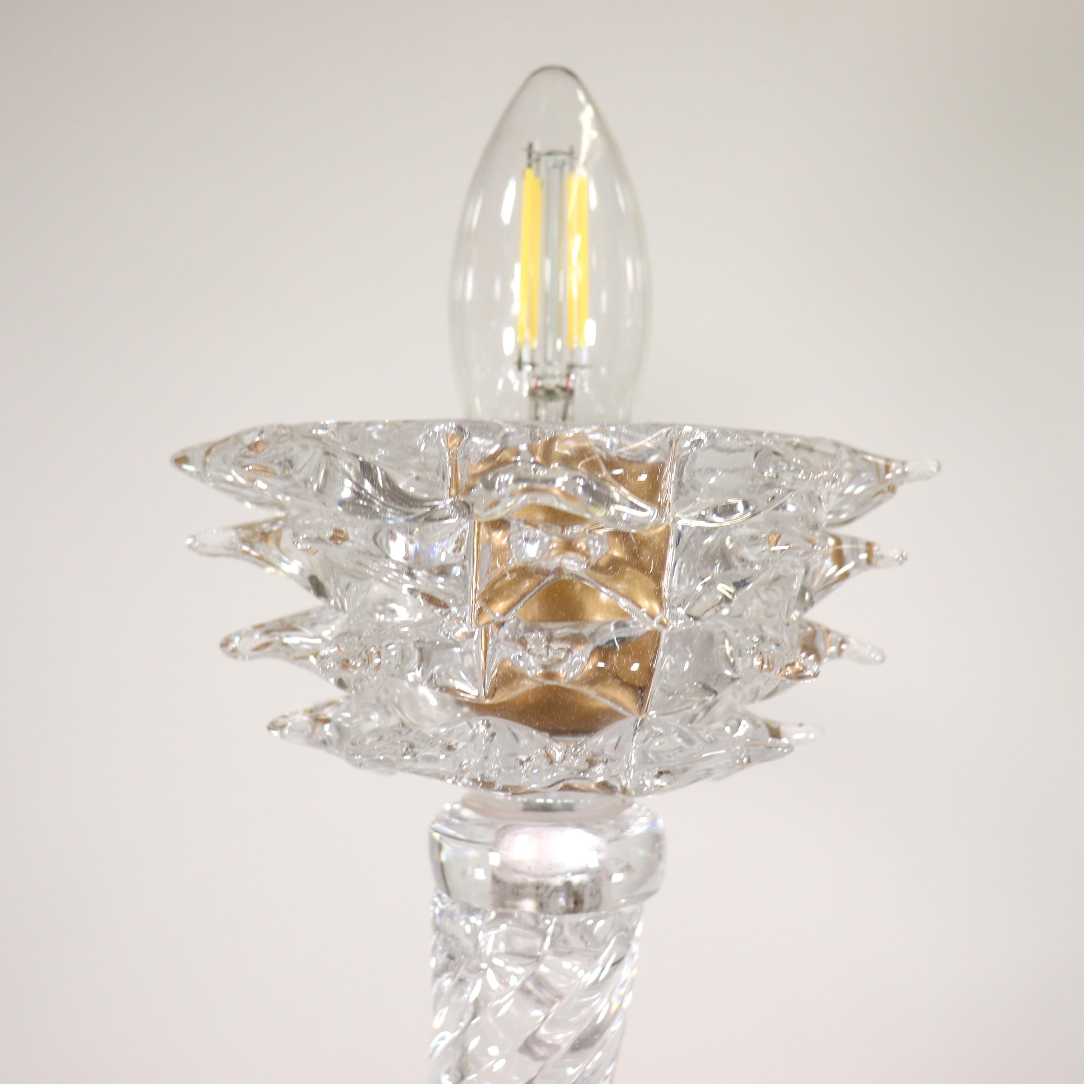 20th Century Vintage Murano Glass Rostrato Chandelier in the Manner of Ercole Barovier For Sale