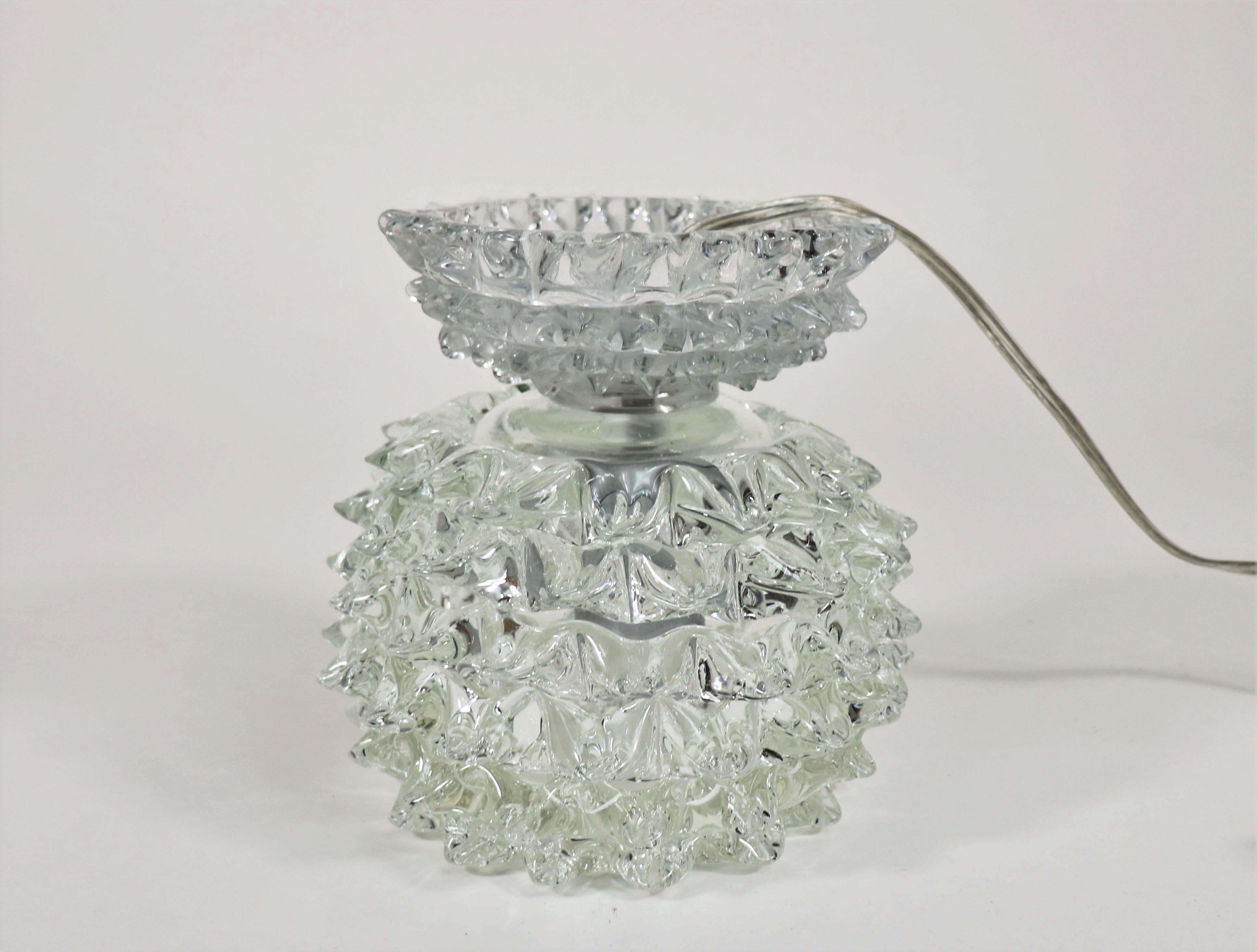 Vintage Murano Glass Rostrato Table Lamp in the Manner of Ercole Barovier 4