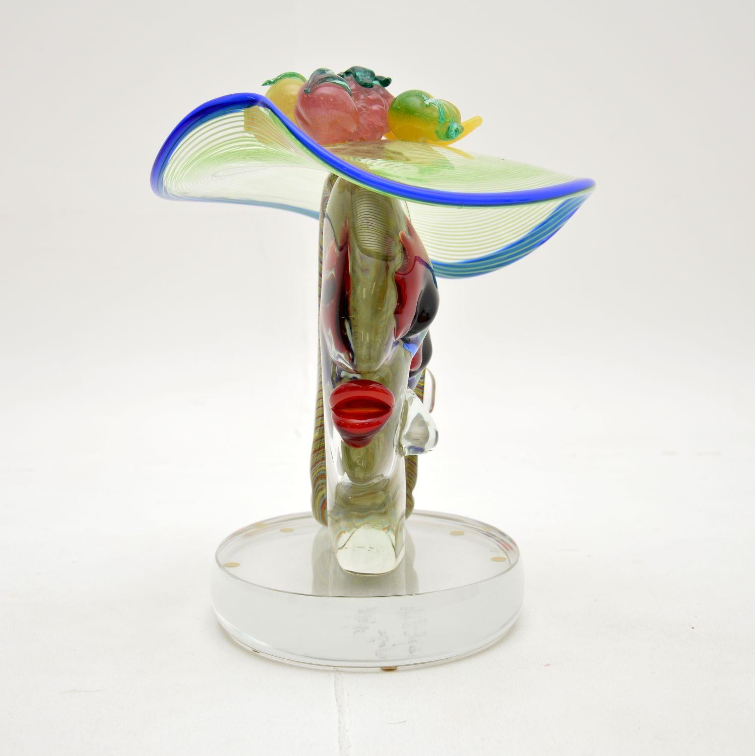 Italian Vintage Murano Glass Sculpture by Giuliano Tosi For Sale