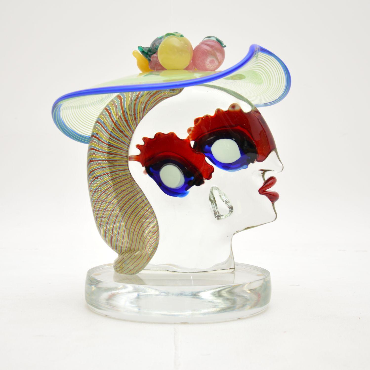 Late 20th Century Vintage Murano Glass Sculpture by Giuliano Tosi For Sale