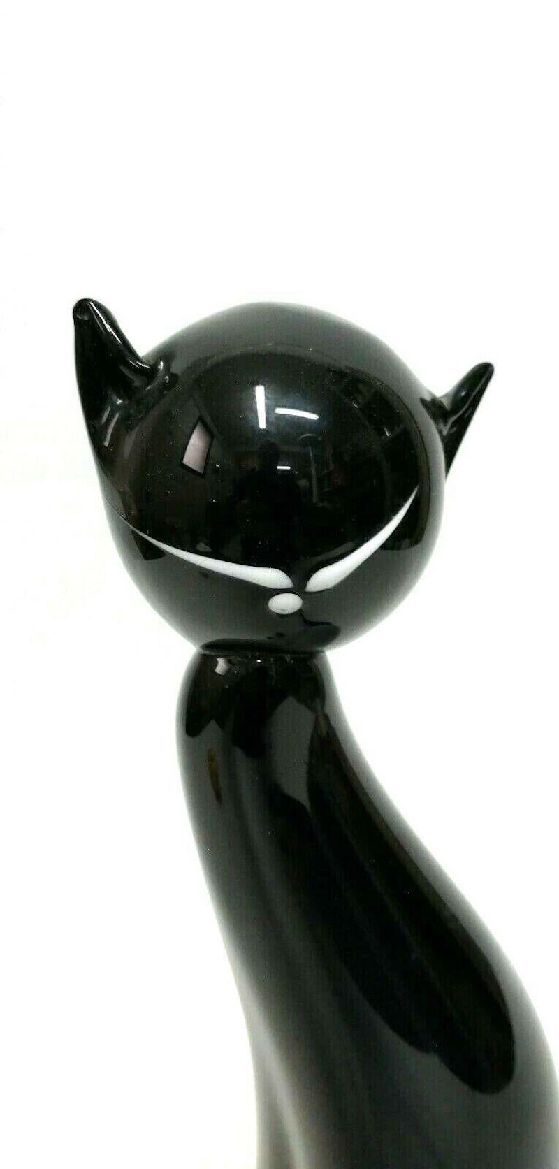 beautiful black murano glass sculpture, 
