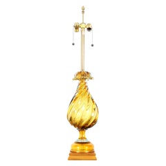 Vintage Murano Glass "Sommerso" Lamp by Seguso