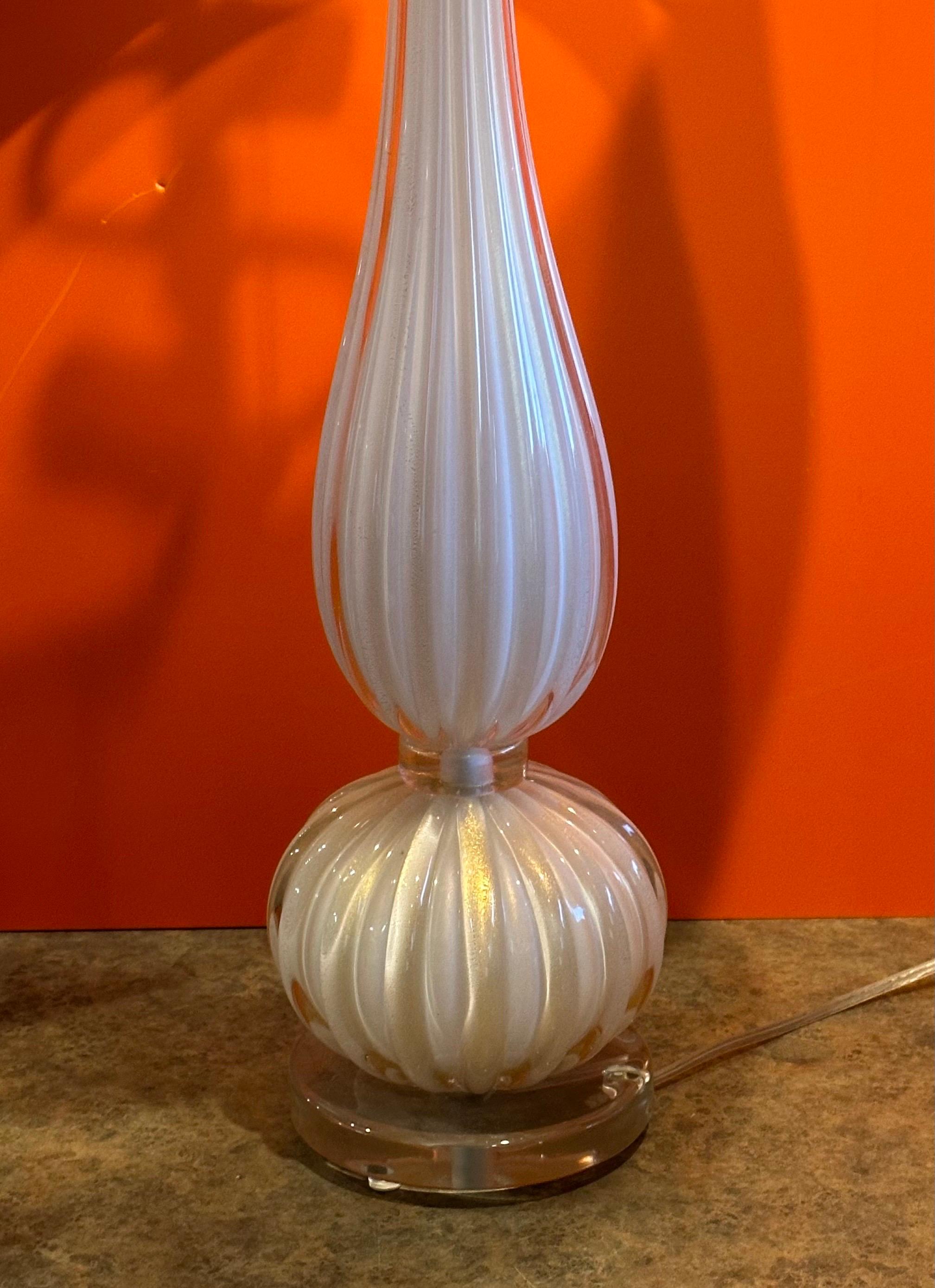 Vintage Murano Glass Sommerso Tischlampe im Angebot 3