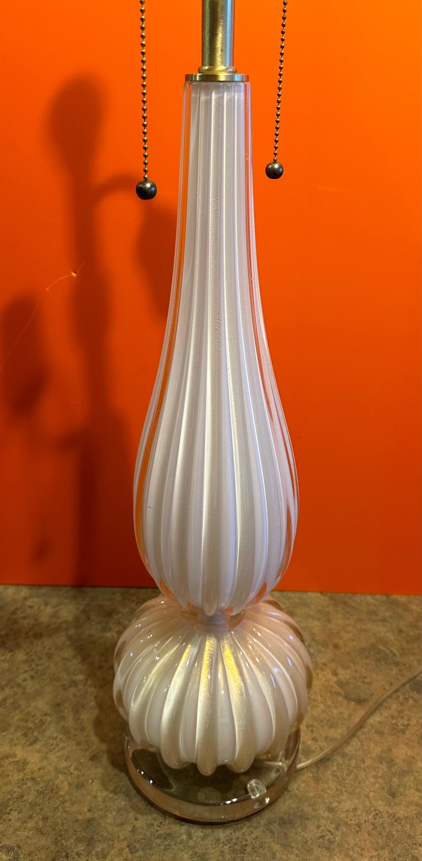 Vintage Murano Glass Sommerso Tischlampe im Angebot 4