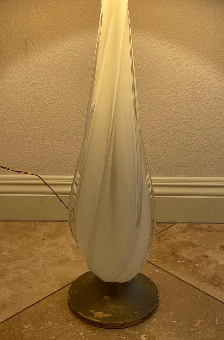 Vintage Murano Glass Sommerso Table Lamp  For Sale 6
