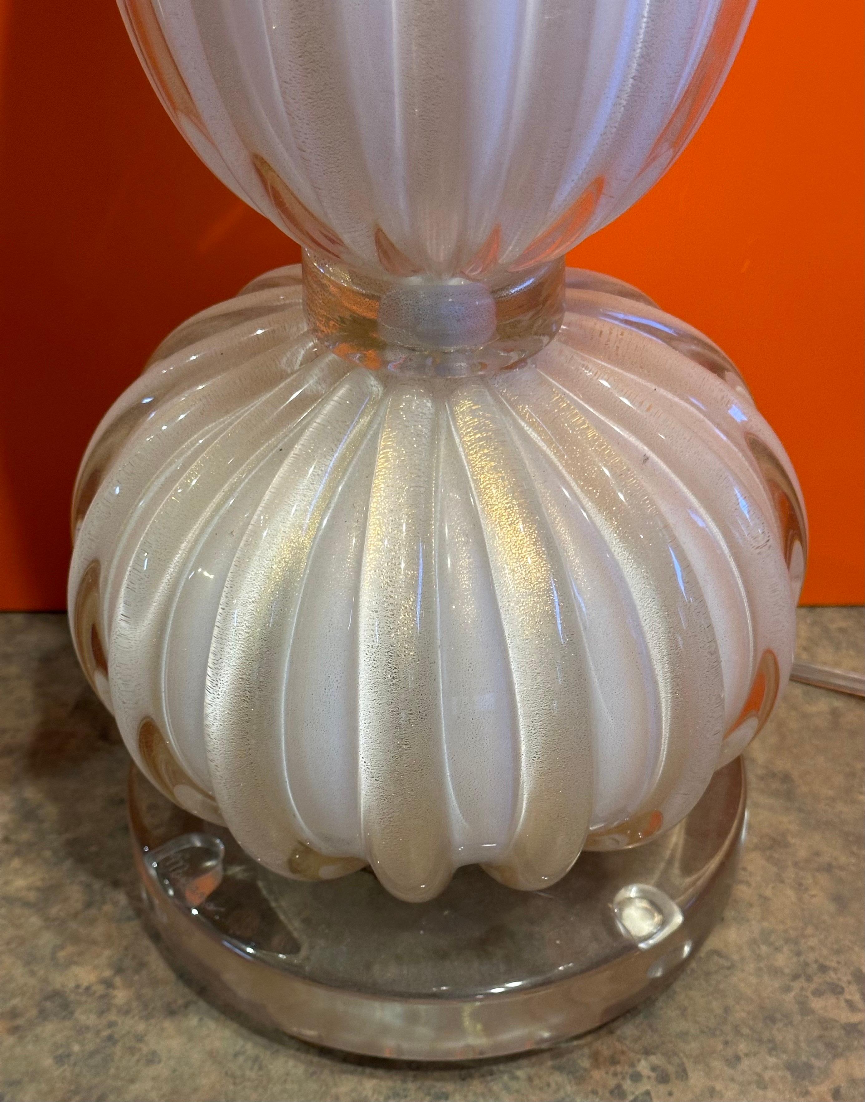 Vintage Murano Glass Sommerso Tischlampe im Angebot 8