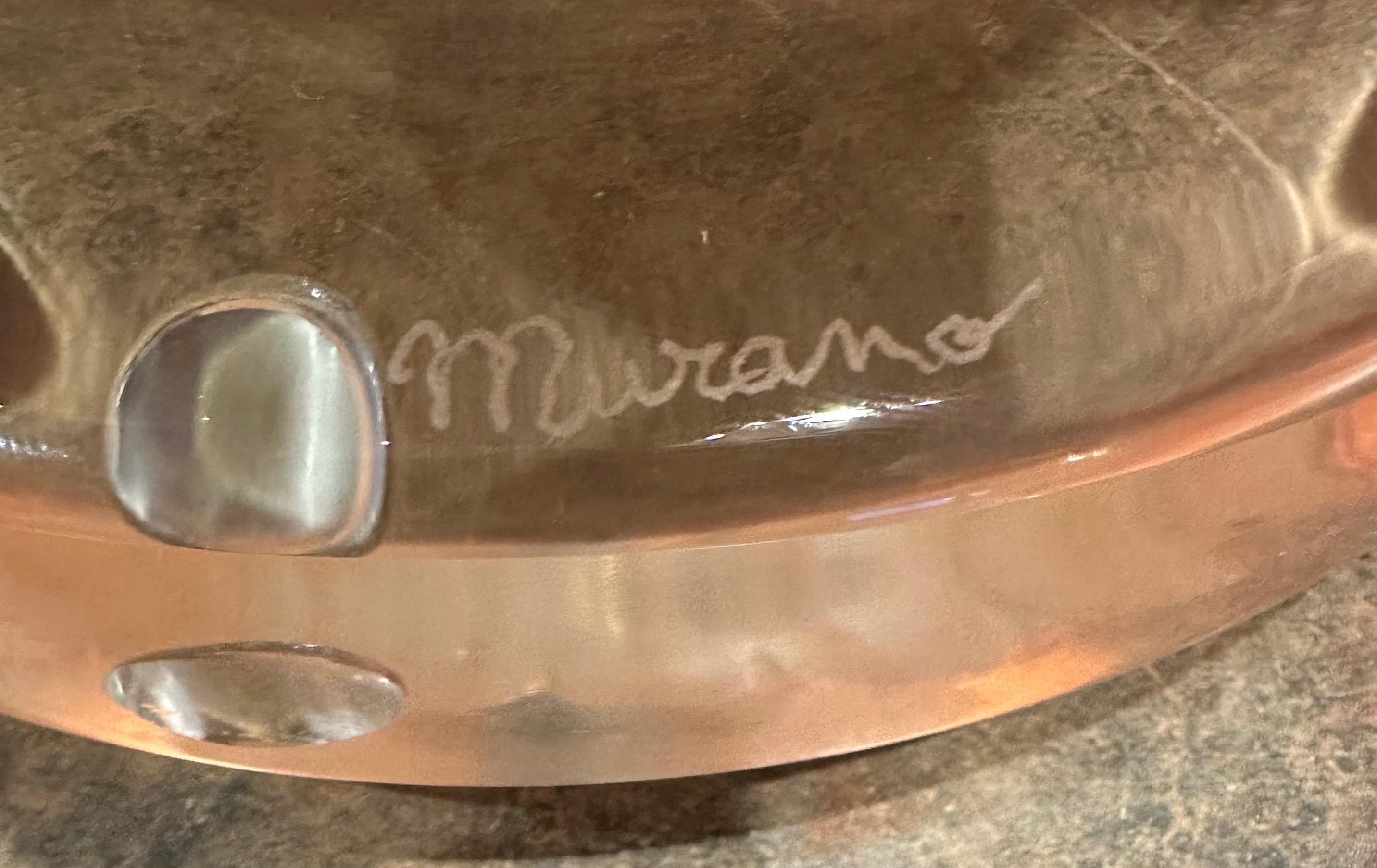 Vintage Murano Glass Sommerso Tischlampe im Angebot 9
