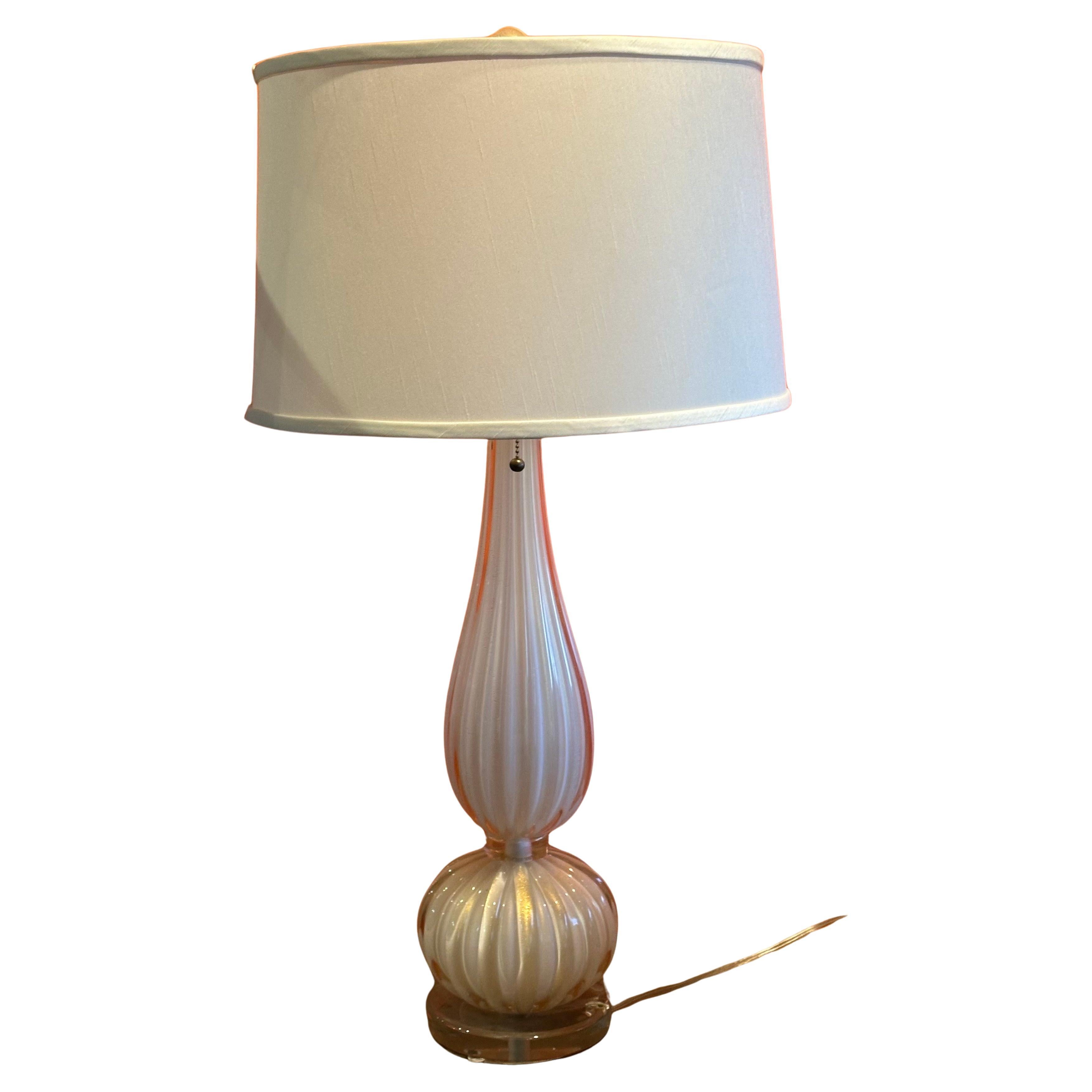Vintage Murano Glass Sommerso Tischlampe im Angebot 10
