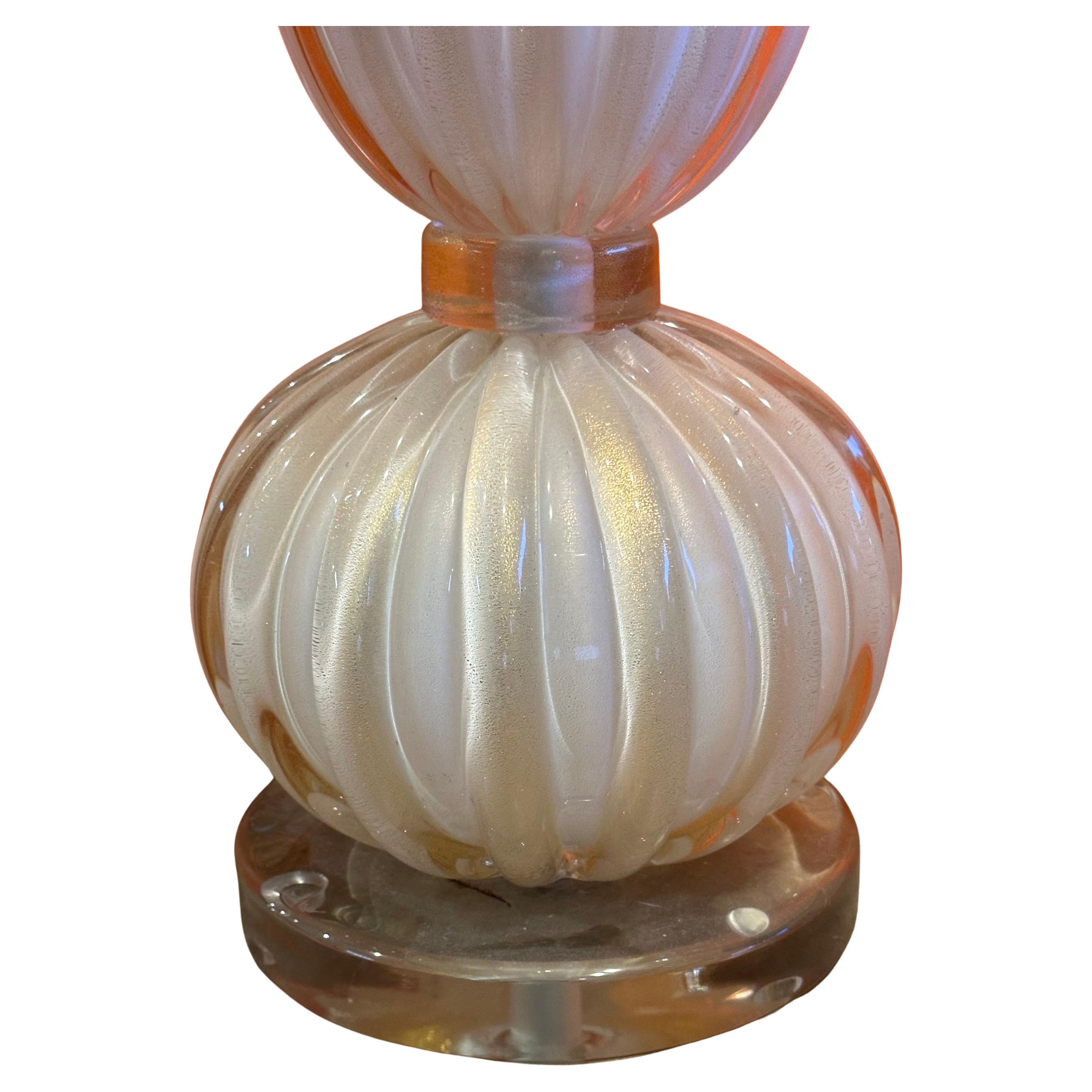 Vintage Murano Glass Sommerso Tischlampe im Zustand „Gut“ im Angebot in San Diego, CA