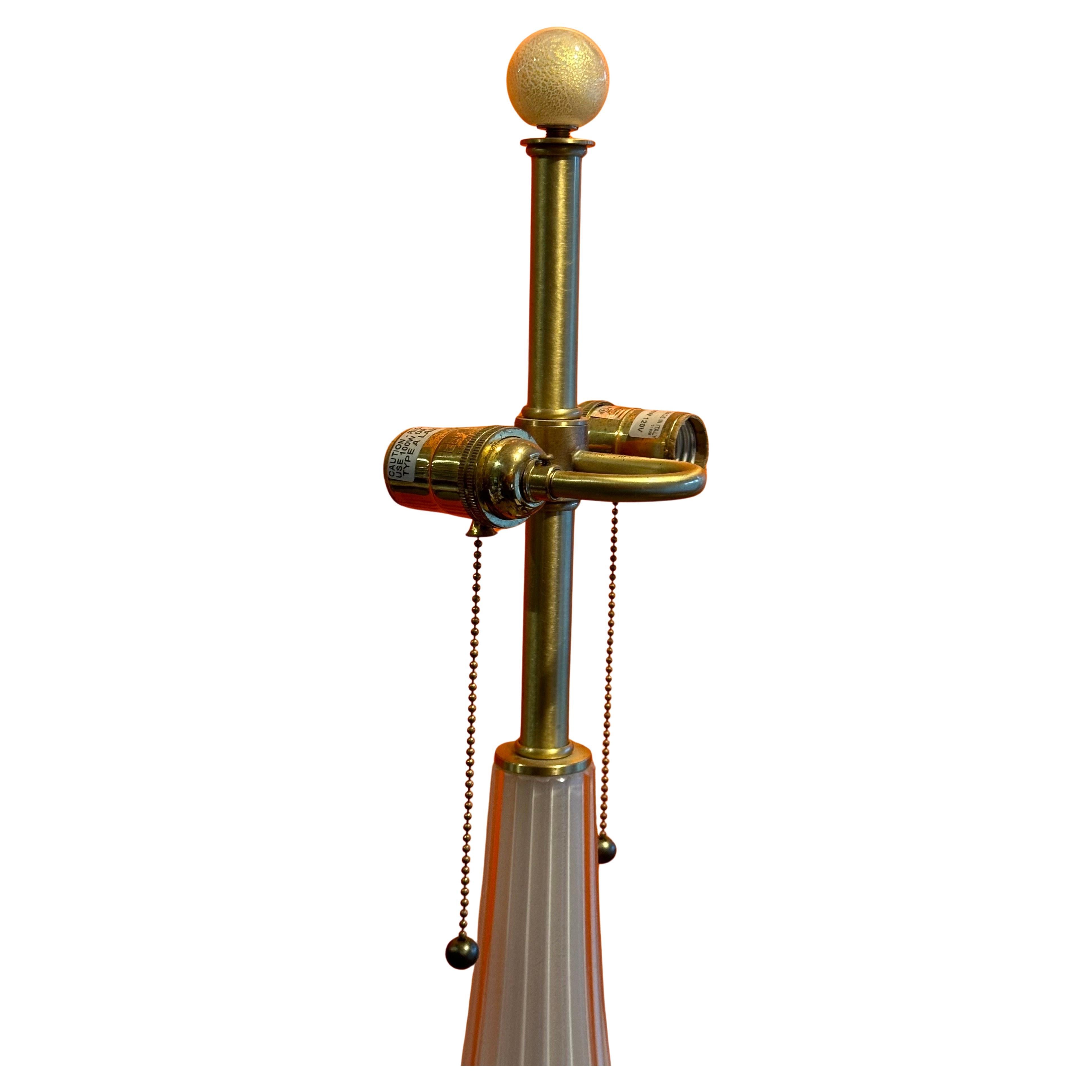 Vintage Murano Glass Sommerso Tischlampe (20. Jahrhundert) im Angebot