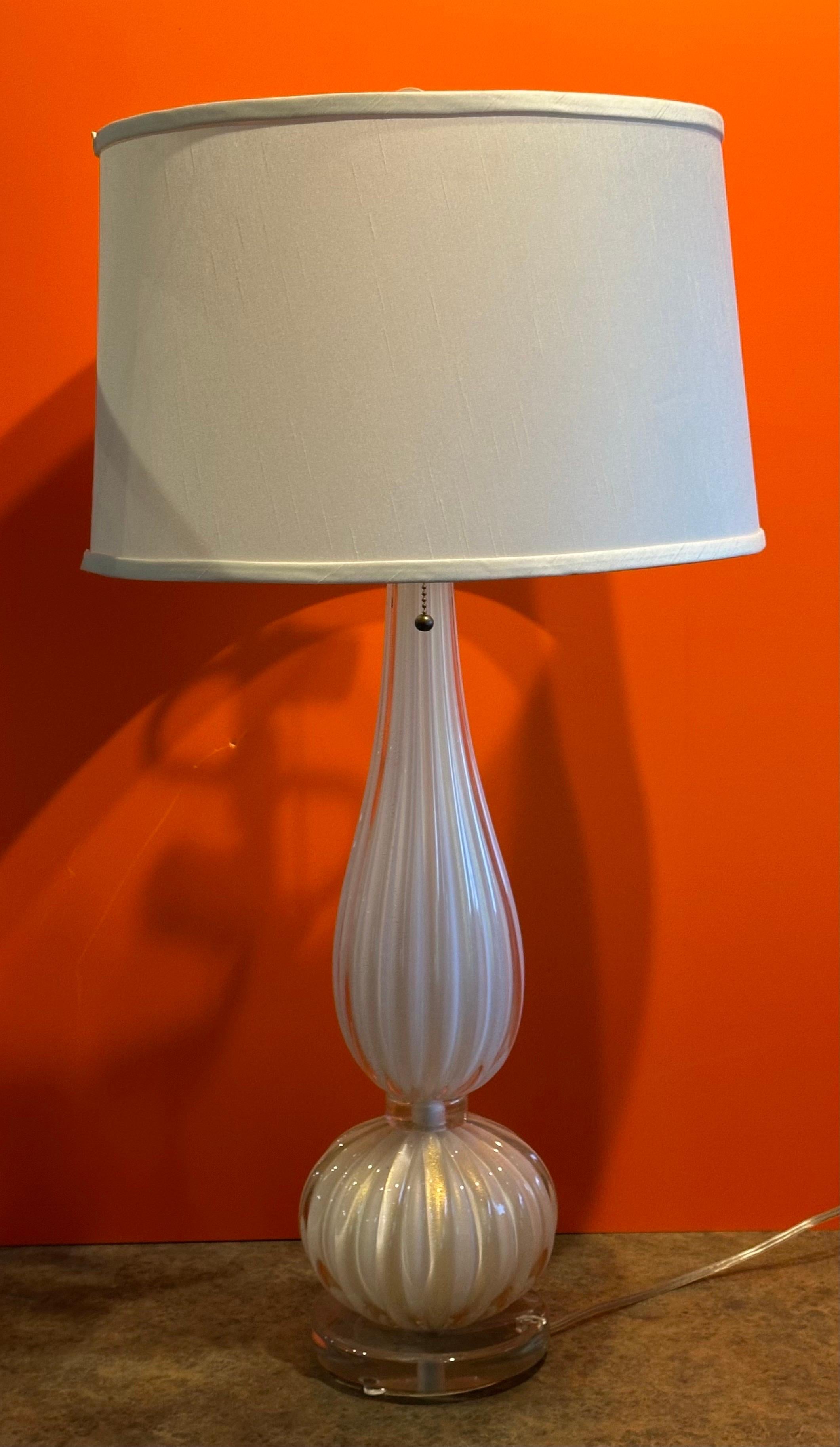 Vintage Murano Glass Sommerso Tischlampe im Angebot 1