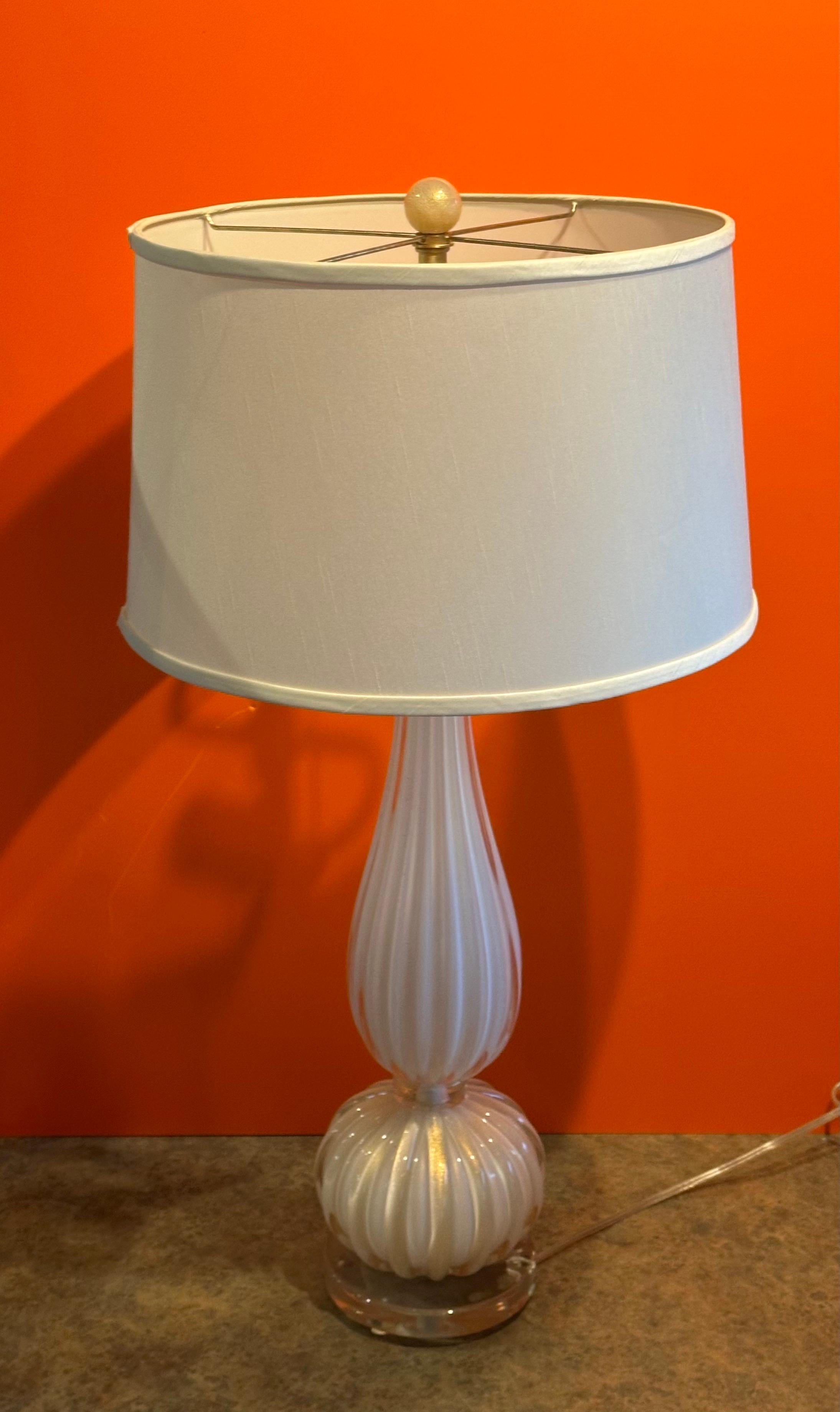 Vintage Murano Glass Sommerso Tischlampe im Angebot 2