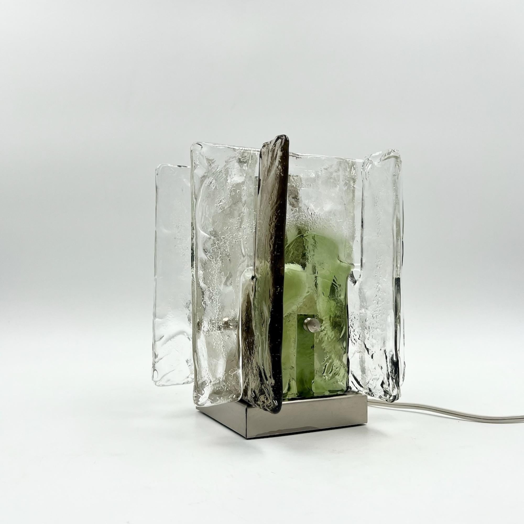 Vintage Murano Glass Table Lamp by Carlo Nason for Mazzega, 70s New Old Stock 2