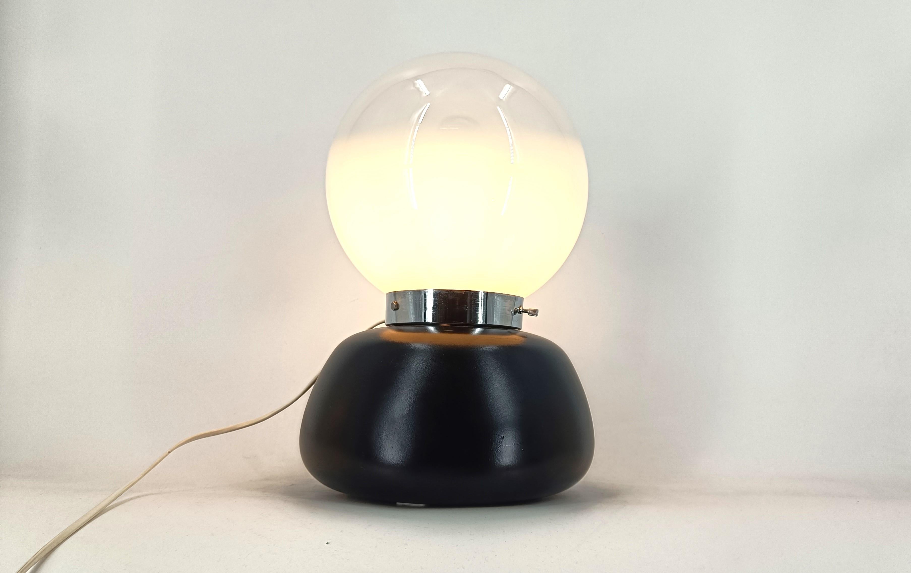 Verre de Murano Lampe de table vintage en verre Murano par Mazzega Murano, 1960s en vente