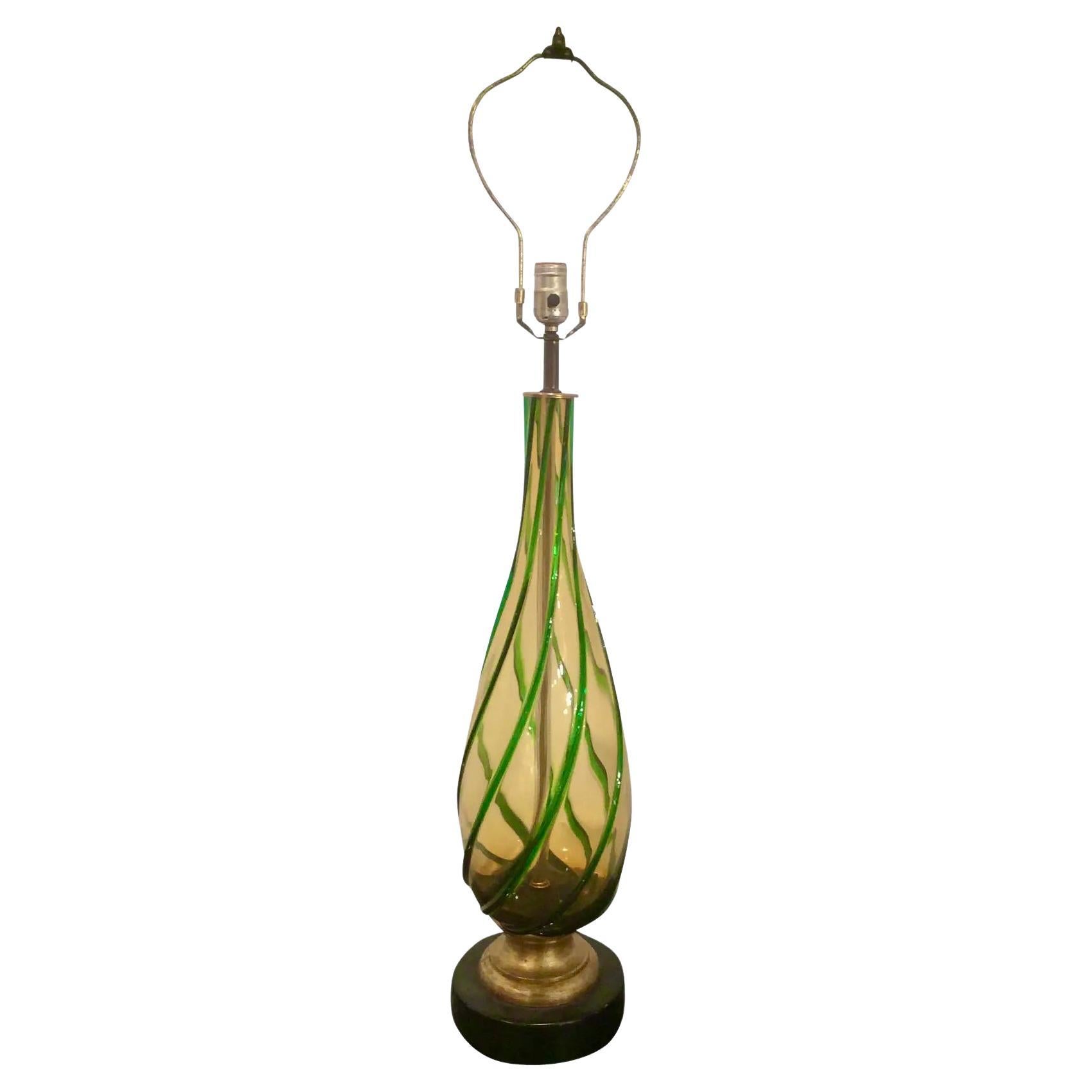 Vintage Murano Glass Table Lamp