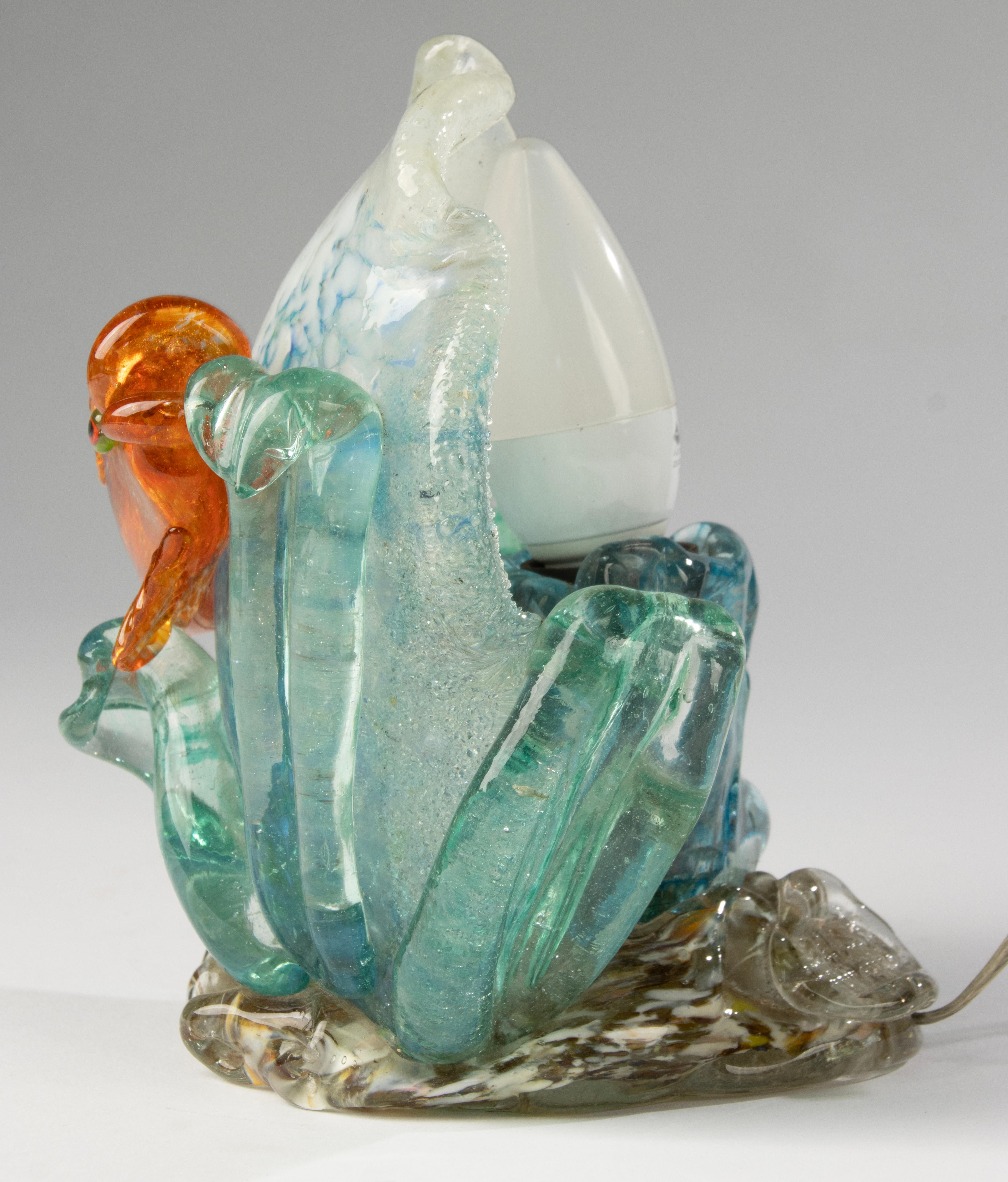 Verre de Murano Lampe de bureau vintage en verre de Murano - poisson doré - années 1960 en vente