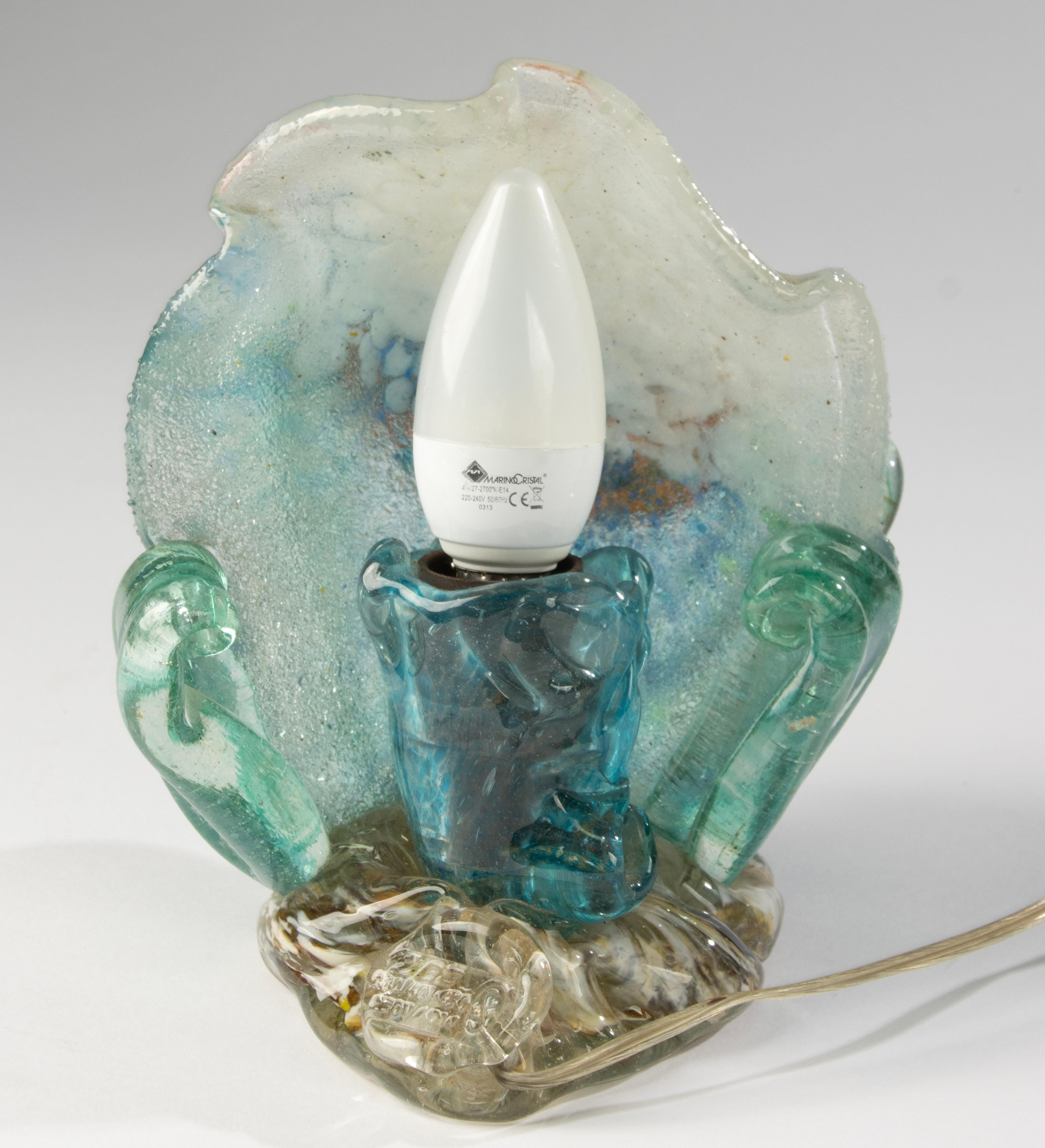 Lampe de bureau vintage en verre de Murano - poisson doré - années 1960 en vente 1
