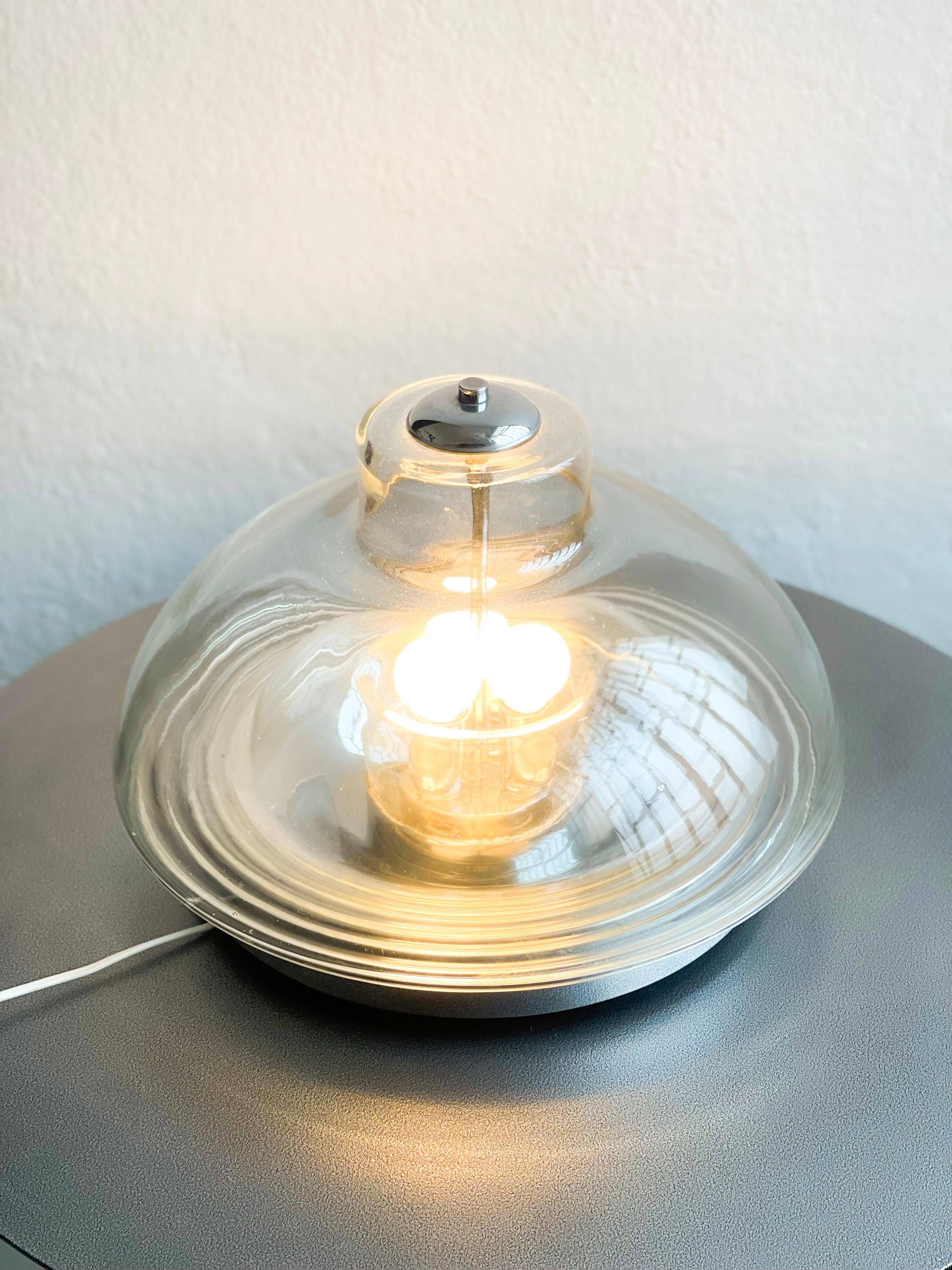 Vintage Murano Glass Table Lamp, Space Age Era, Nason Mazzega Style For Sale 3
