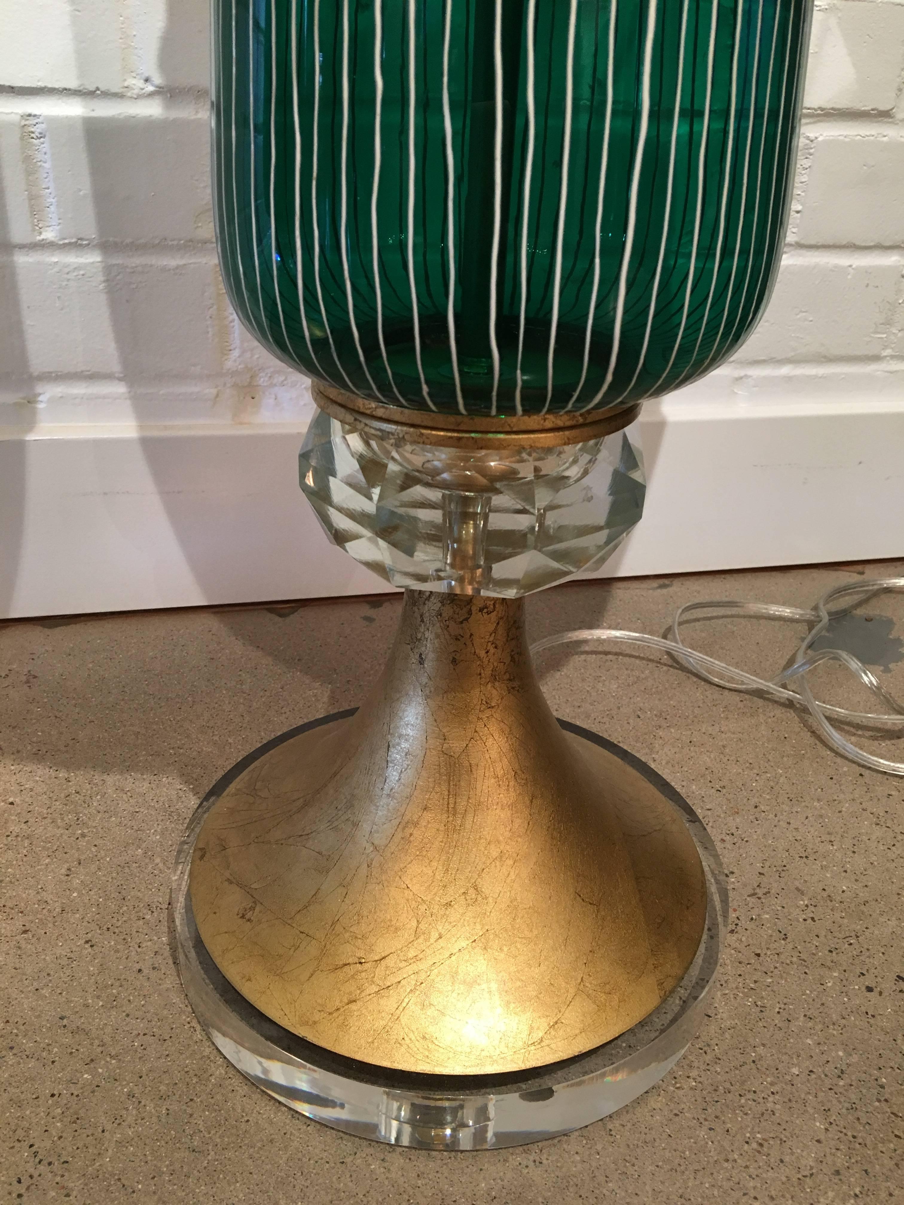 American Vintage Murano Glass Table Lamps For Sale