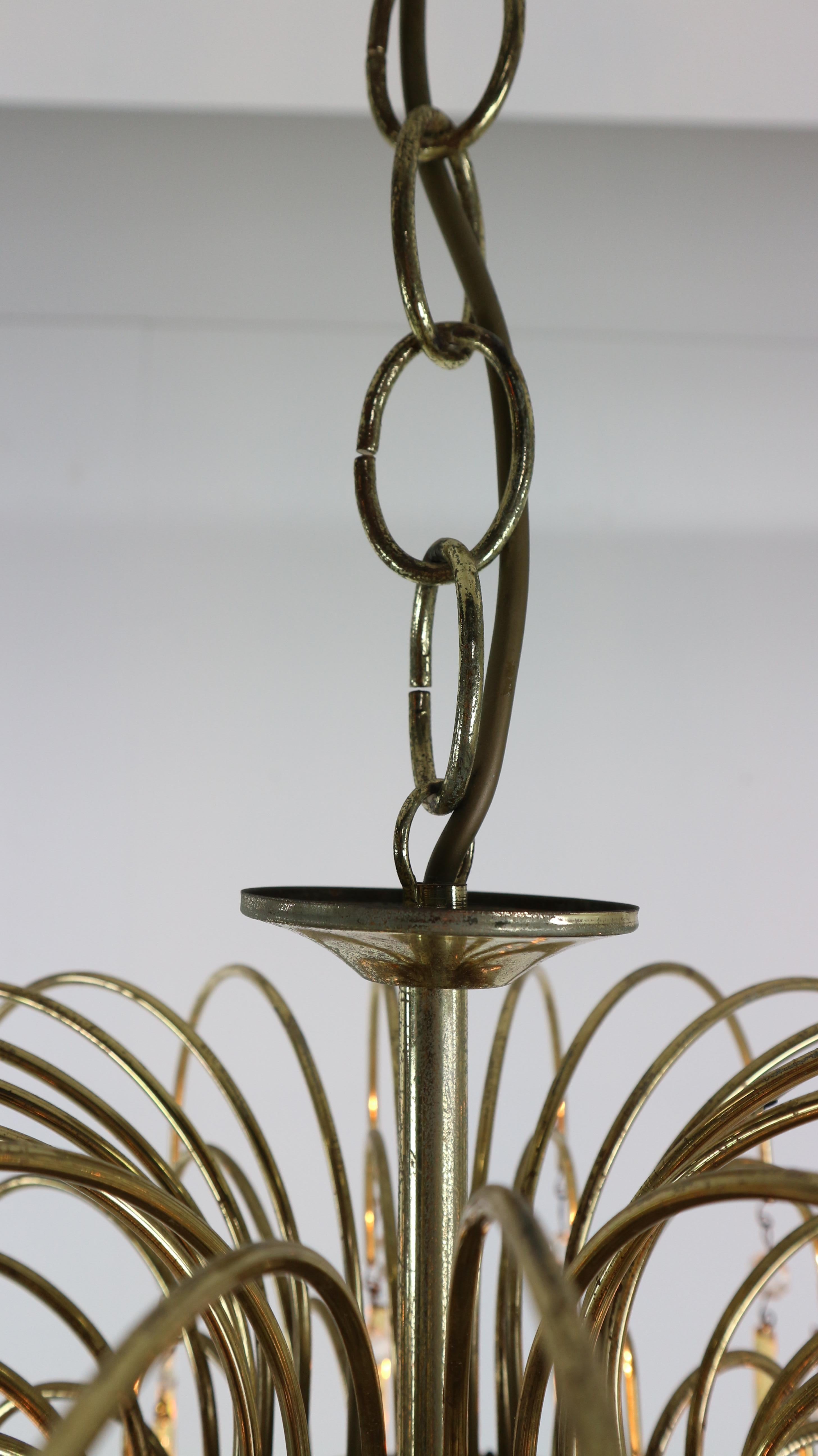 Vintage Murano Glass, Tear Drop Chandelier by Paolo Vanini, 1960, Italy 2
