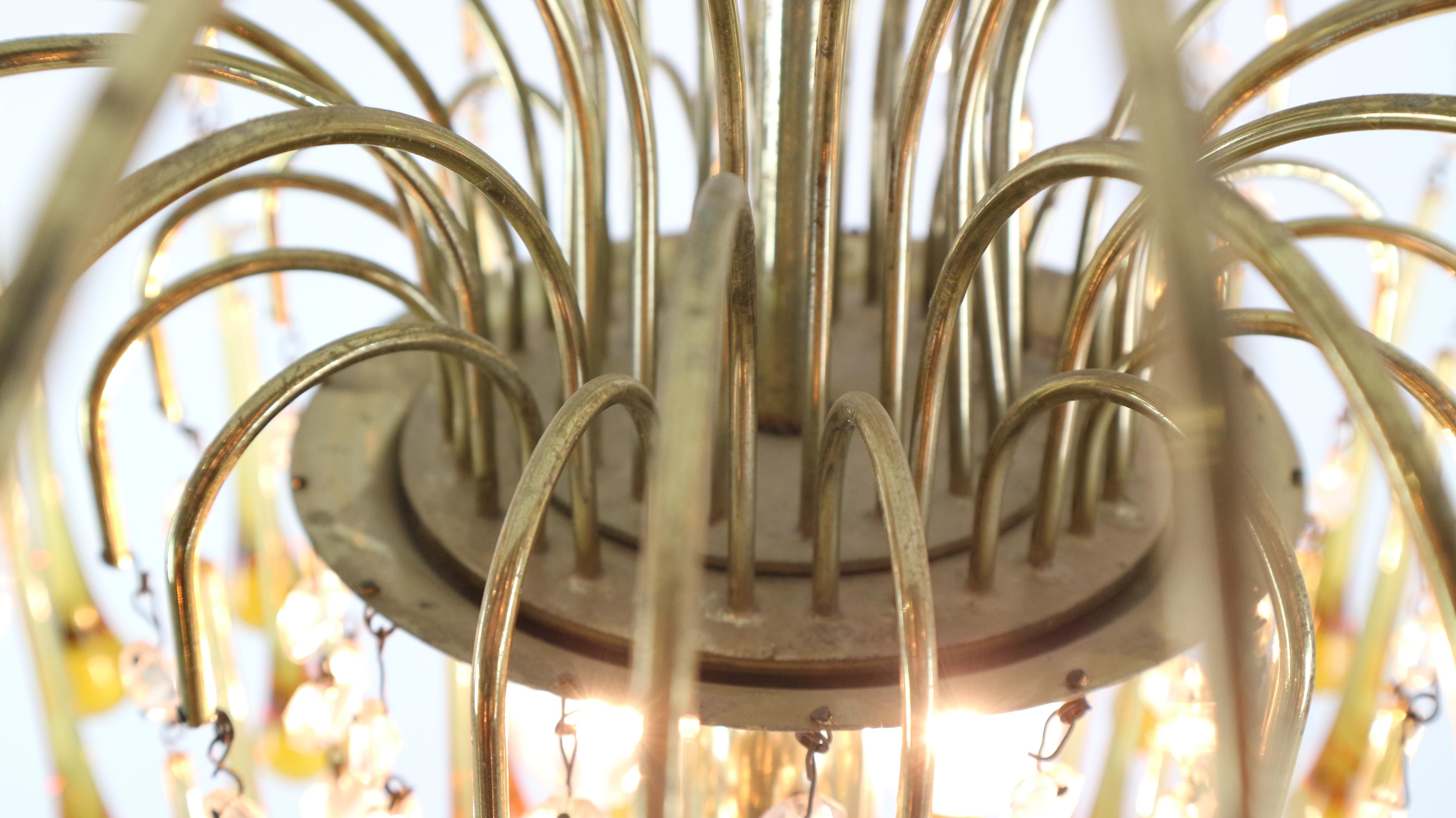 Vintage Murano Glass, Tear Drop Chandelier by Paolo Vanini, 1960, Italy 3