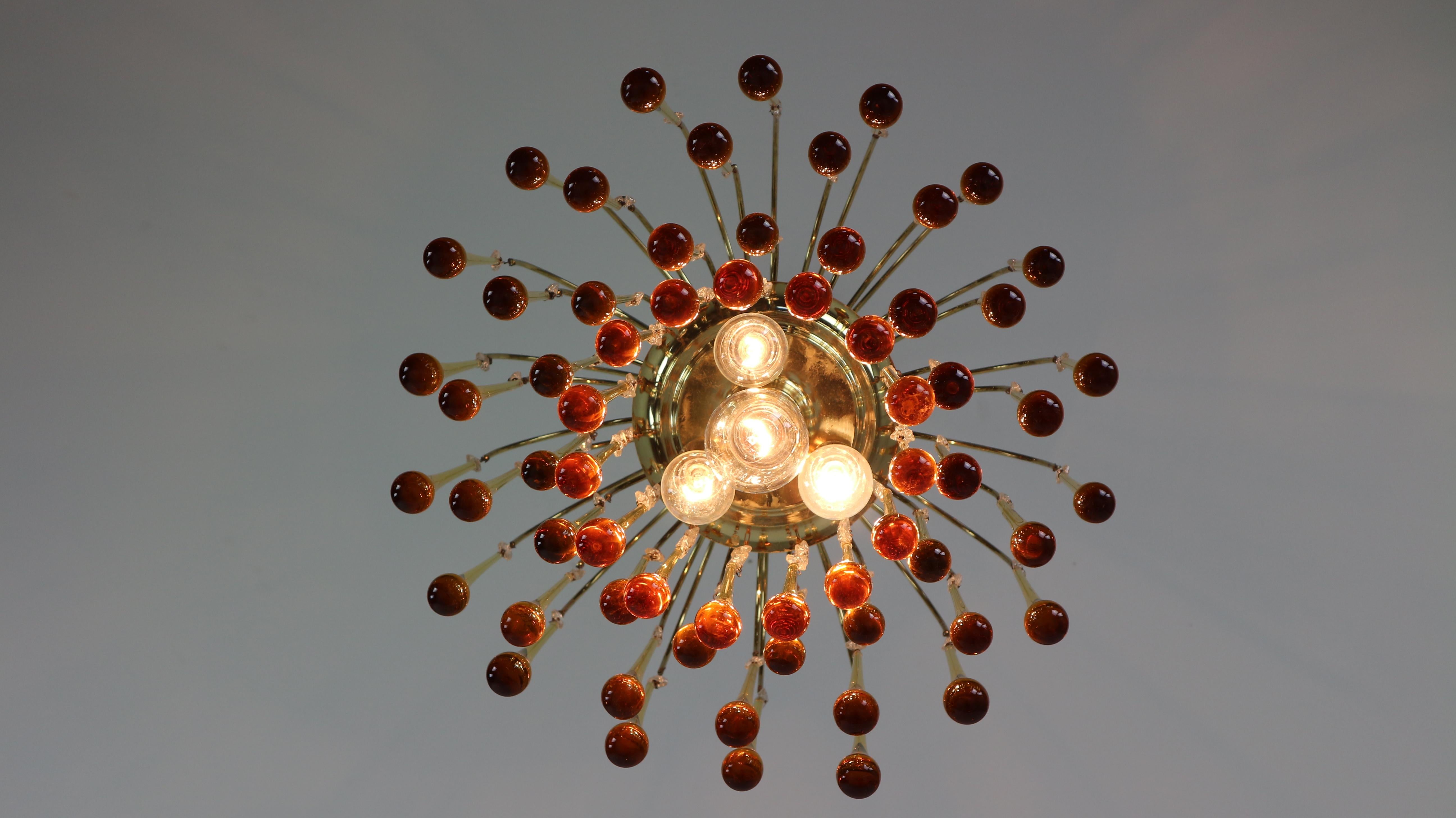 Vintage Murano Glass, Tear Drop Chandelier by Paolo Vanini, 1960, Italy 5
