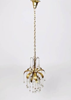 Vintage Murano Glass Tear Drop Pendant Light from Palwa, 1970s