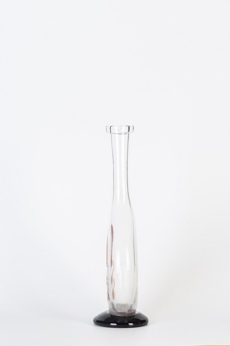 Italian Vintage Murano Glass Vase-Bottle, Italy, 1970s