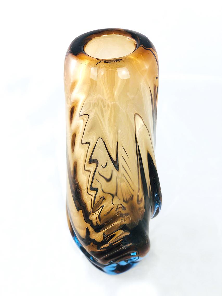 Fin du 20e siècle Vase en verre de Murano vintage par Barovier & Toso en vente