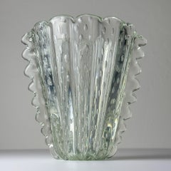 Jarrón vintage de cristal de Murano de Barovier & Toso, Italia, años 1930-40
